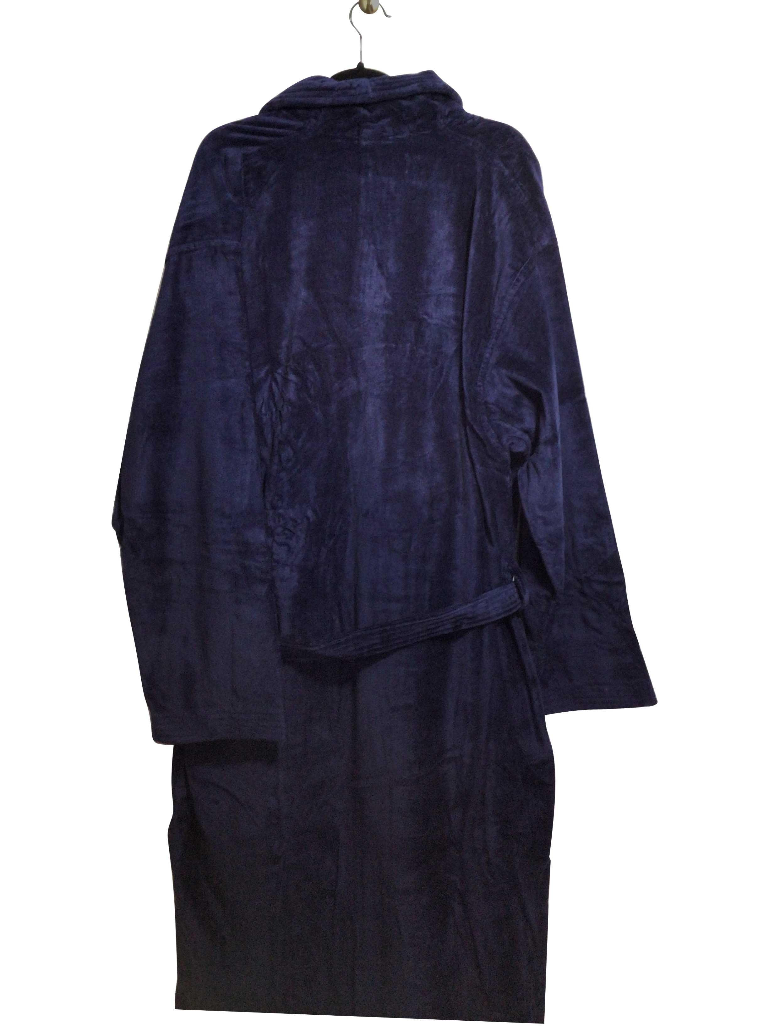 DEREK ROSE Stylish Regular Fit Blue Lingerie Robe - XL
