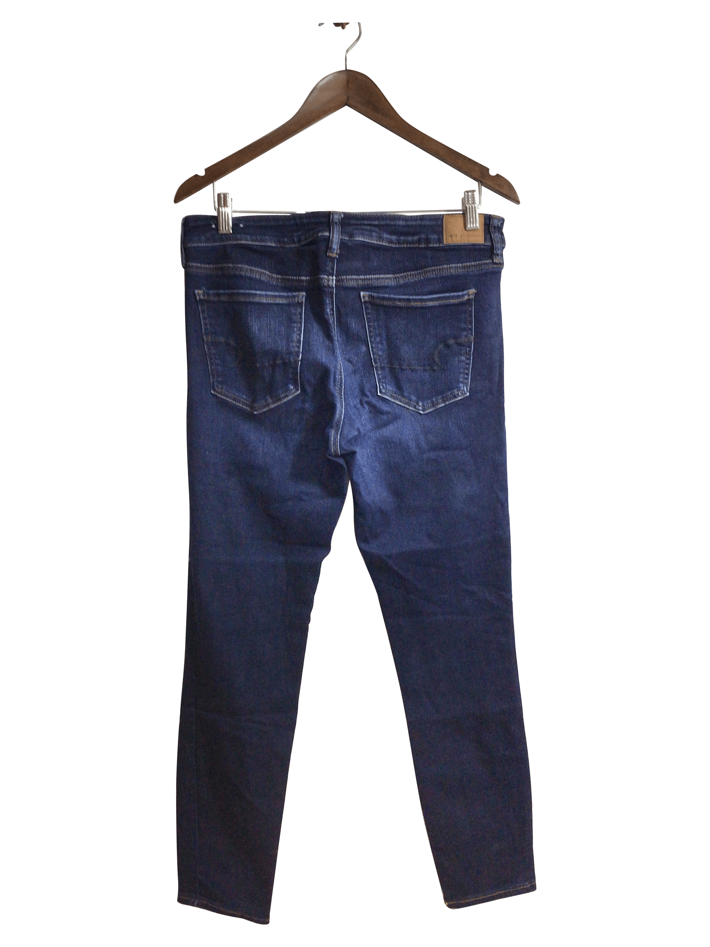 AMERICAN EAGLE Stylish Women's Blue Regular Fit Straight-Legged Jeans - Size 14