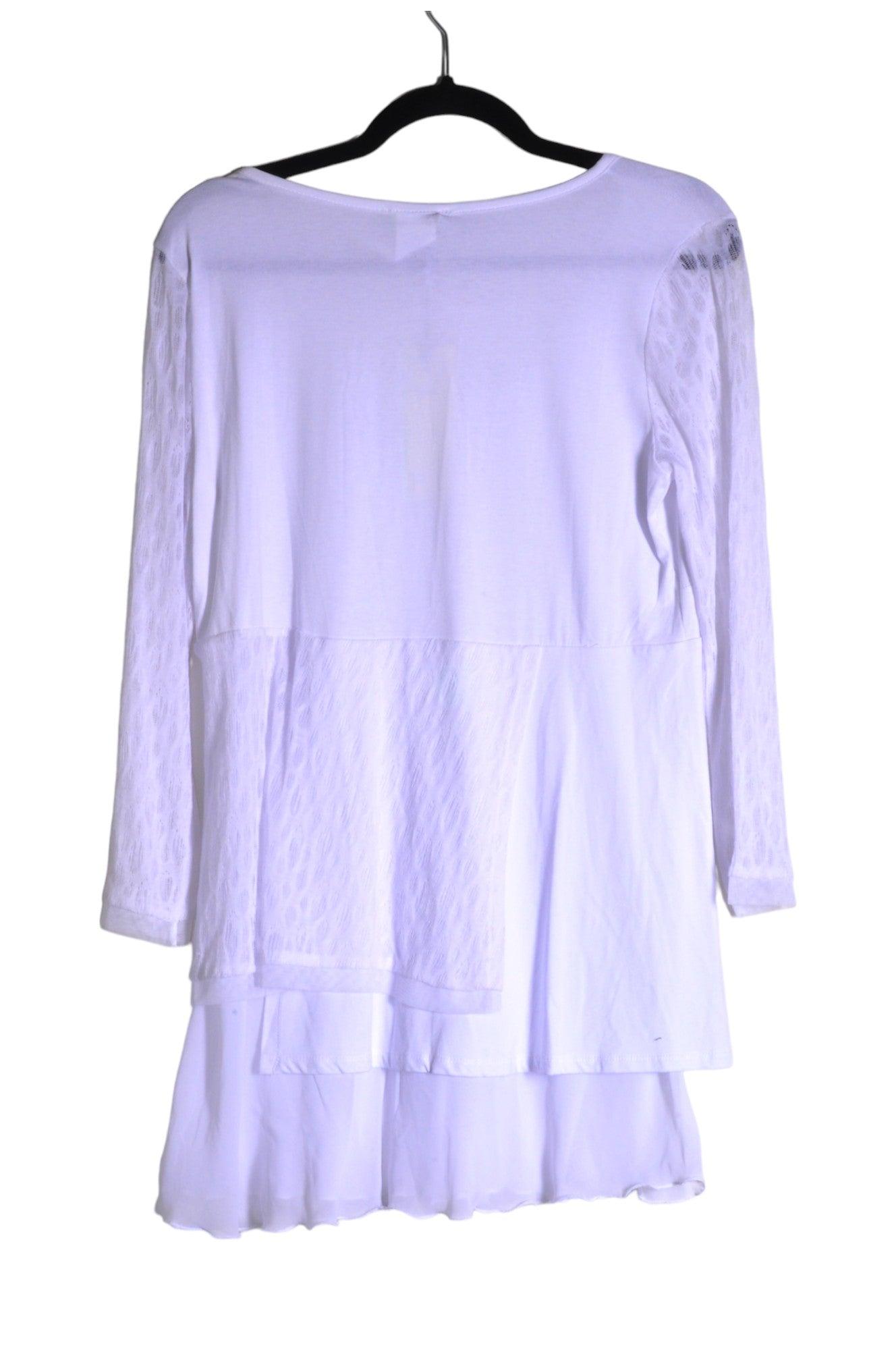 Stylish DOLCEZZA Women's Regular Fit White Blouse - Size M