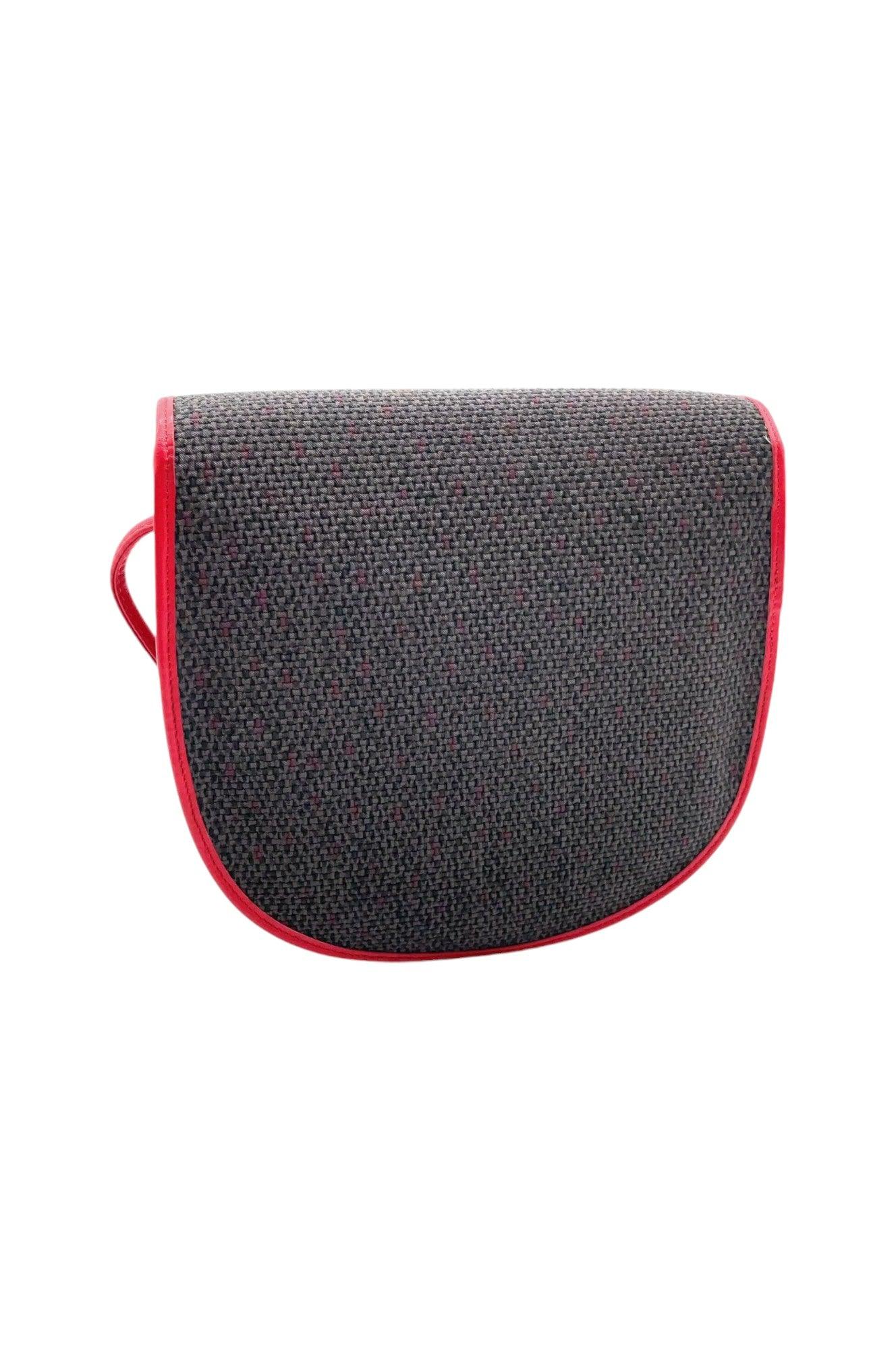 Saint Laurent Gray/Red Pochette NS080768 Stylish Shoulder Bag