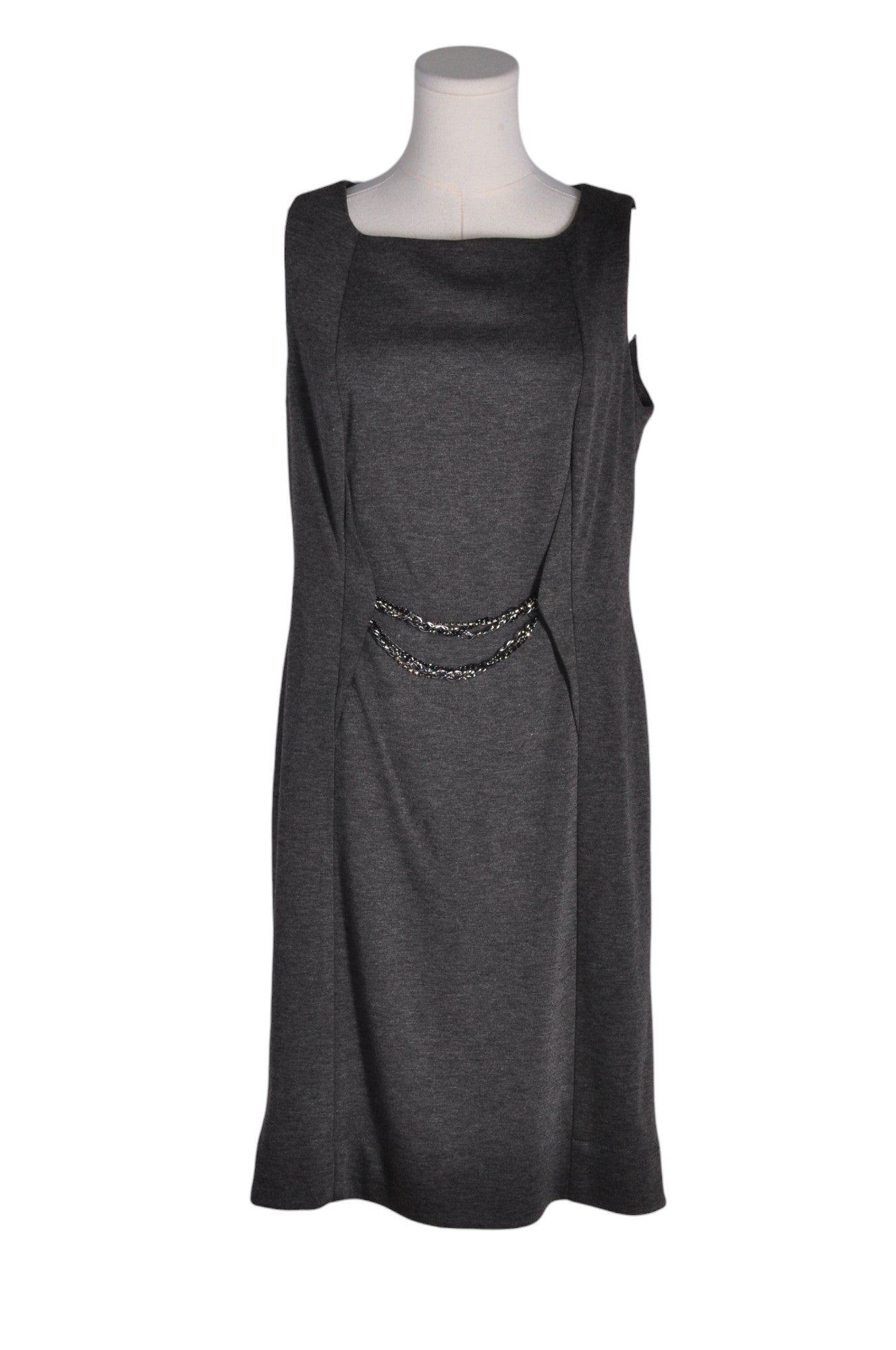 ANN TAYLOR Stylish Women's Gray Regular Fit Sheath Dress - Size 12
