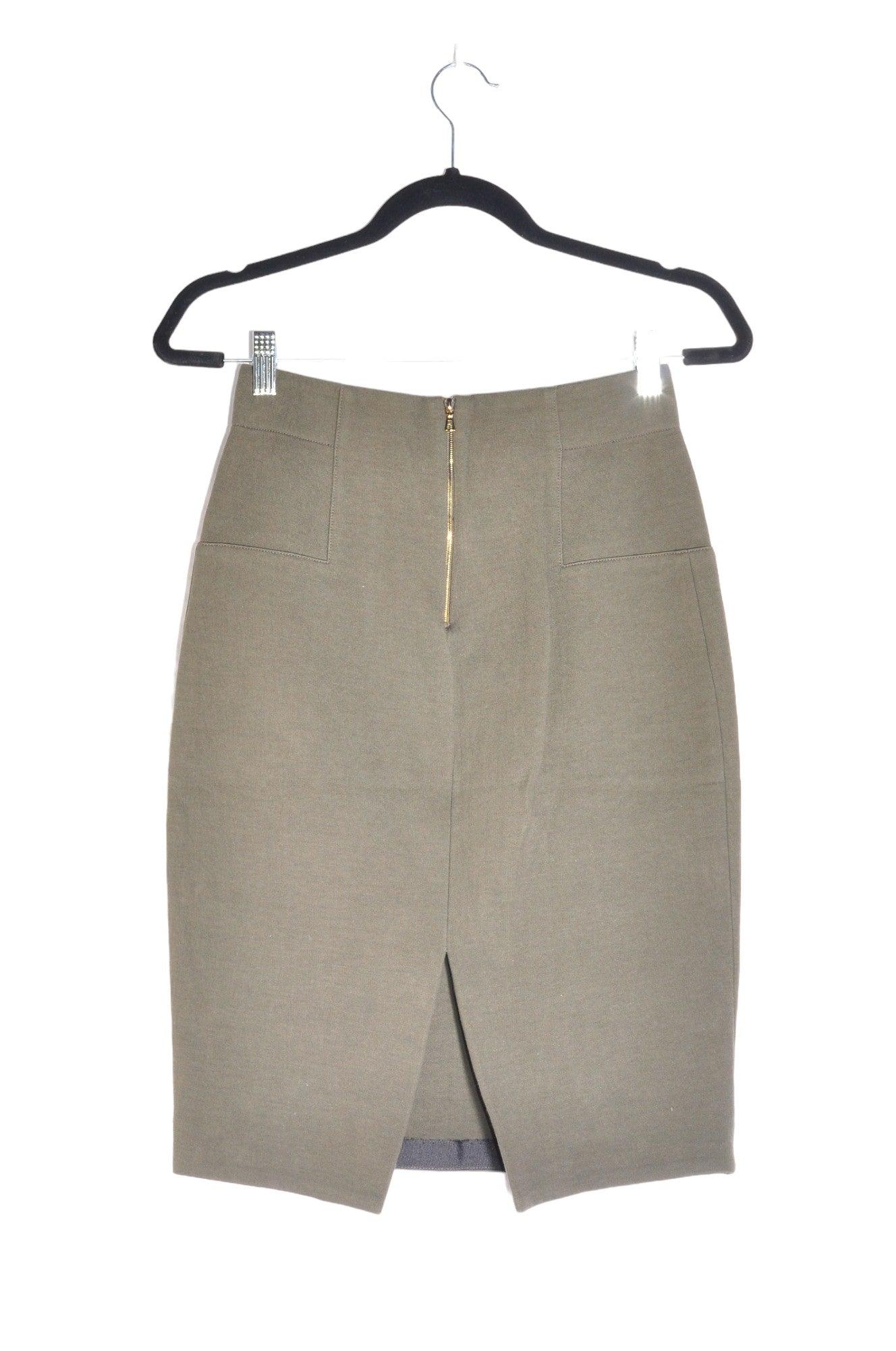 JUDITH & CHARLES Stylish Women's Regular Fit Green Pencil Skirt - Size 2