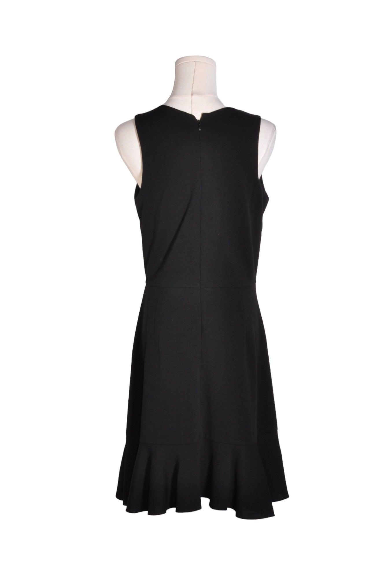 DESIGN LAB Stylish Women's High Low Black Dress - Size L, Regular Fit