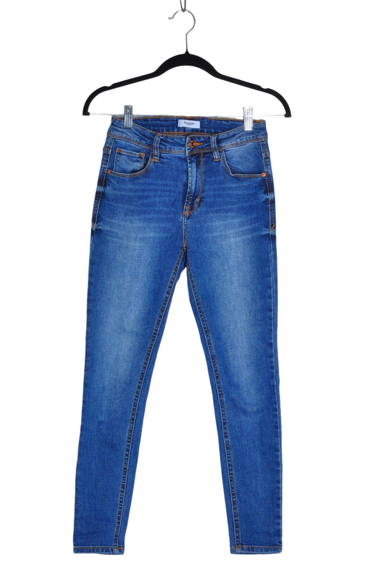 KENSIE Women's Blue Regular Fit Second-Hand Straight-Legged Jeans - Size 26