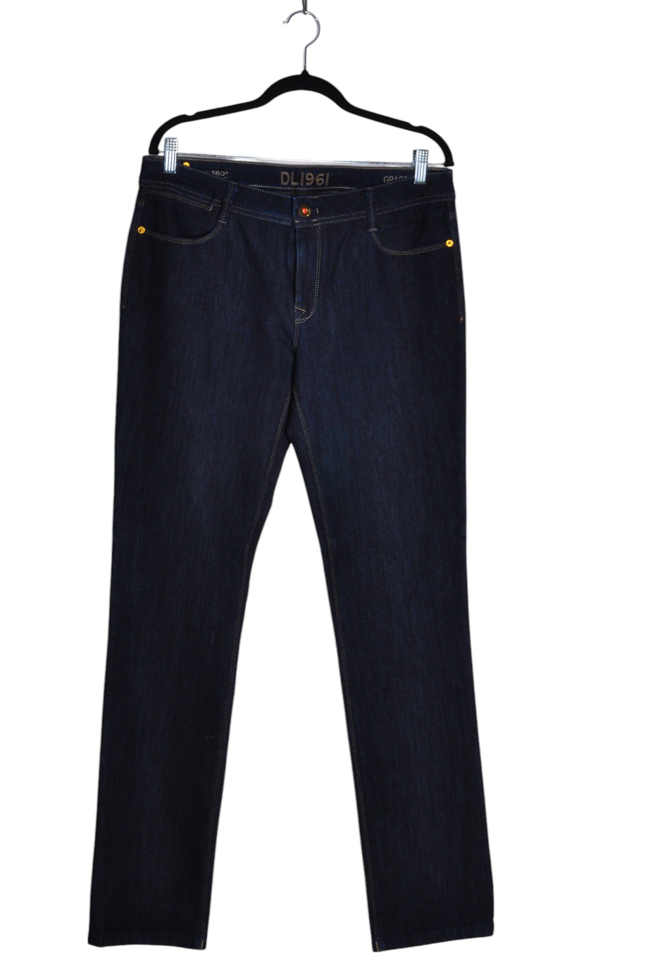 DL1961 Stylish Women's Blue Regular Fit Straight-Legged Jeans - Size 32