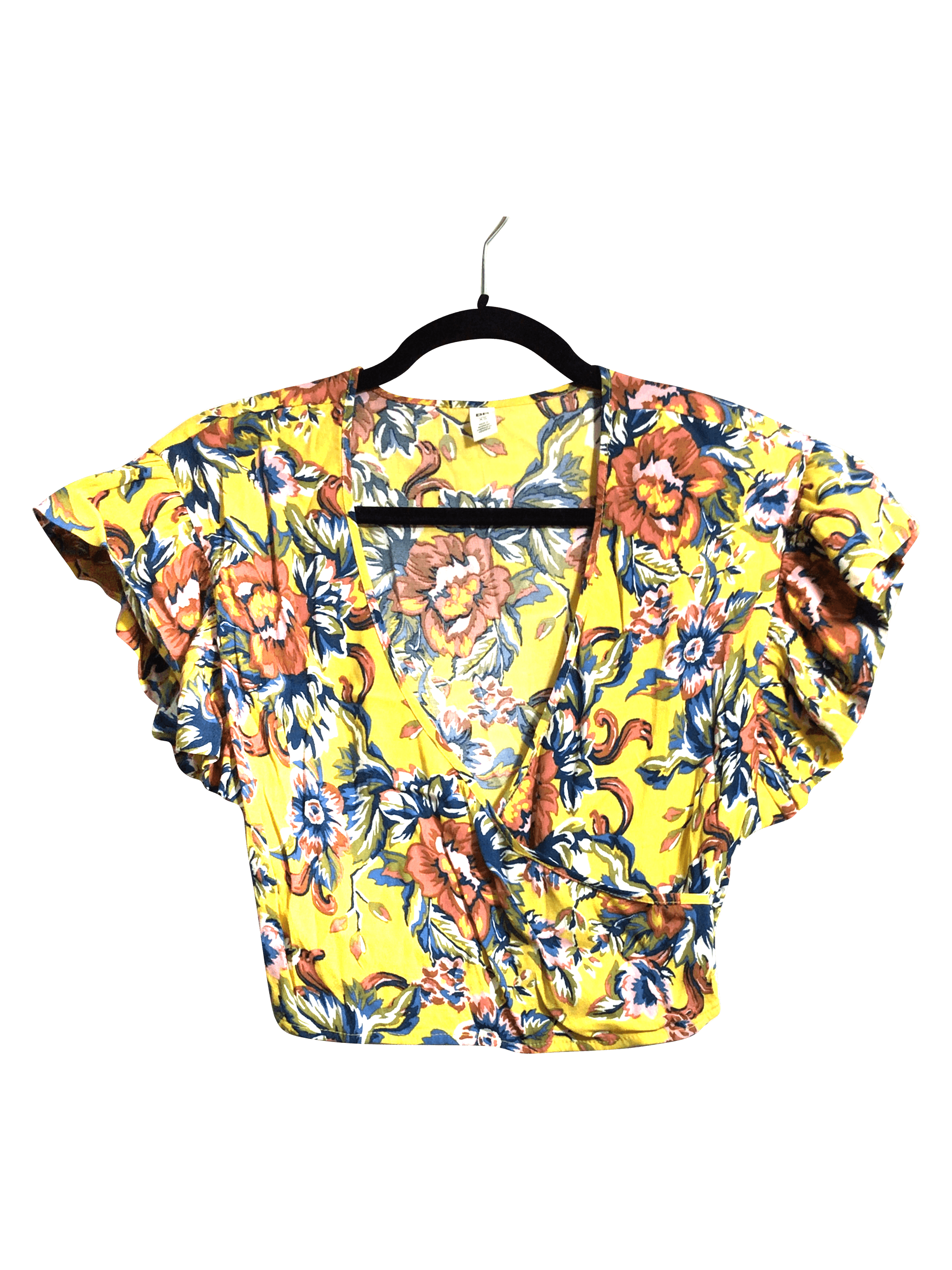 Stylish BP Women's Yellow Regular Fit Crop Tops - Size XS