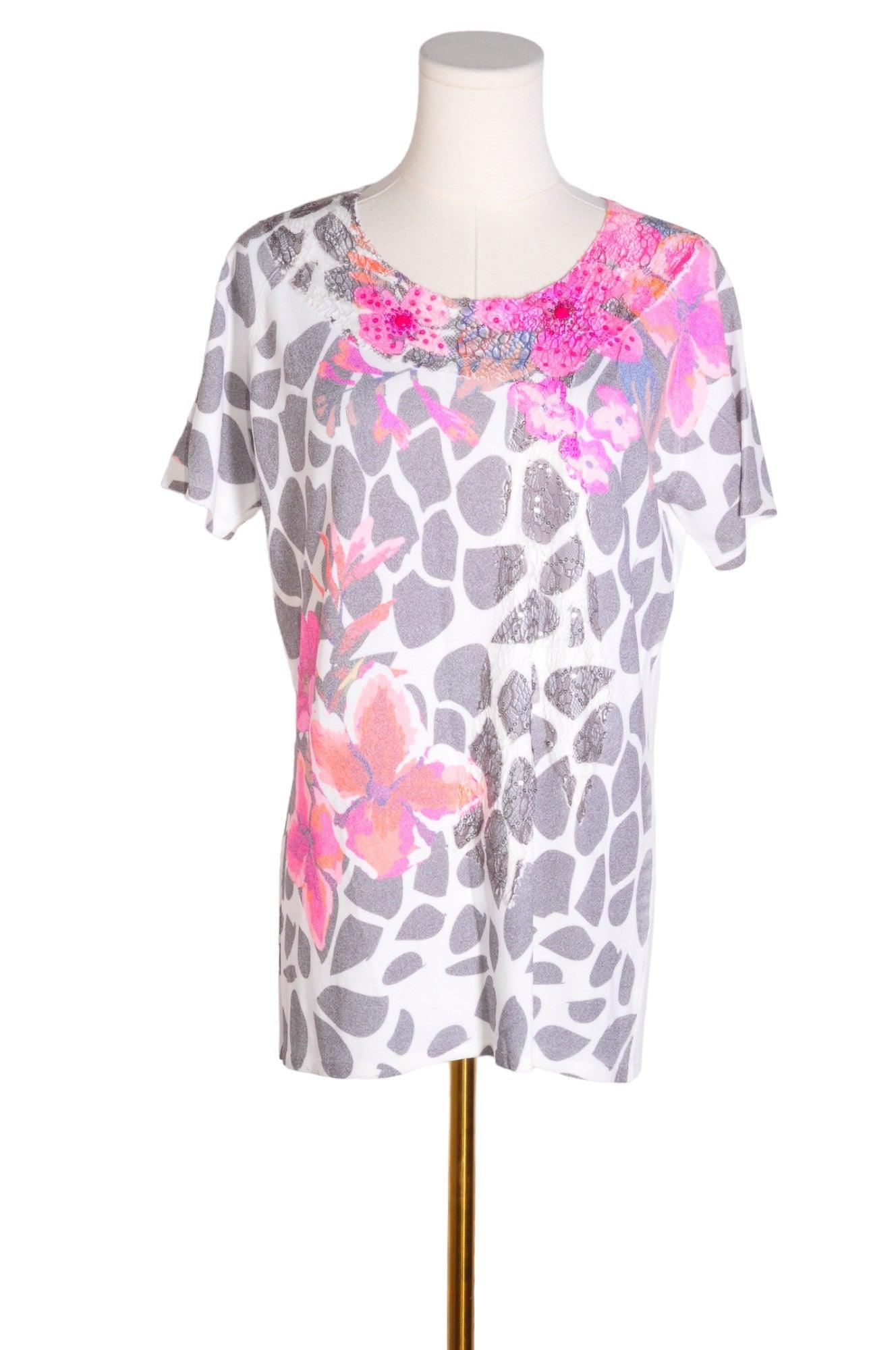 Stylish KAYDEE White Regular-Fit Women's Blouse - Size L