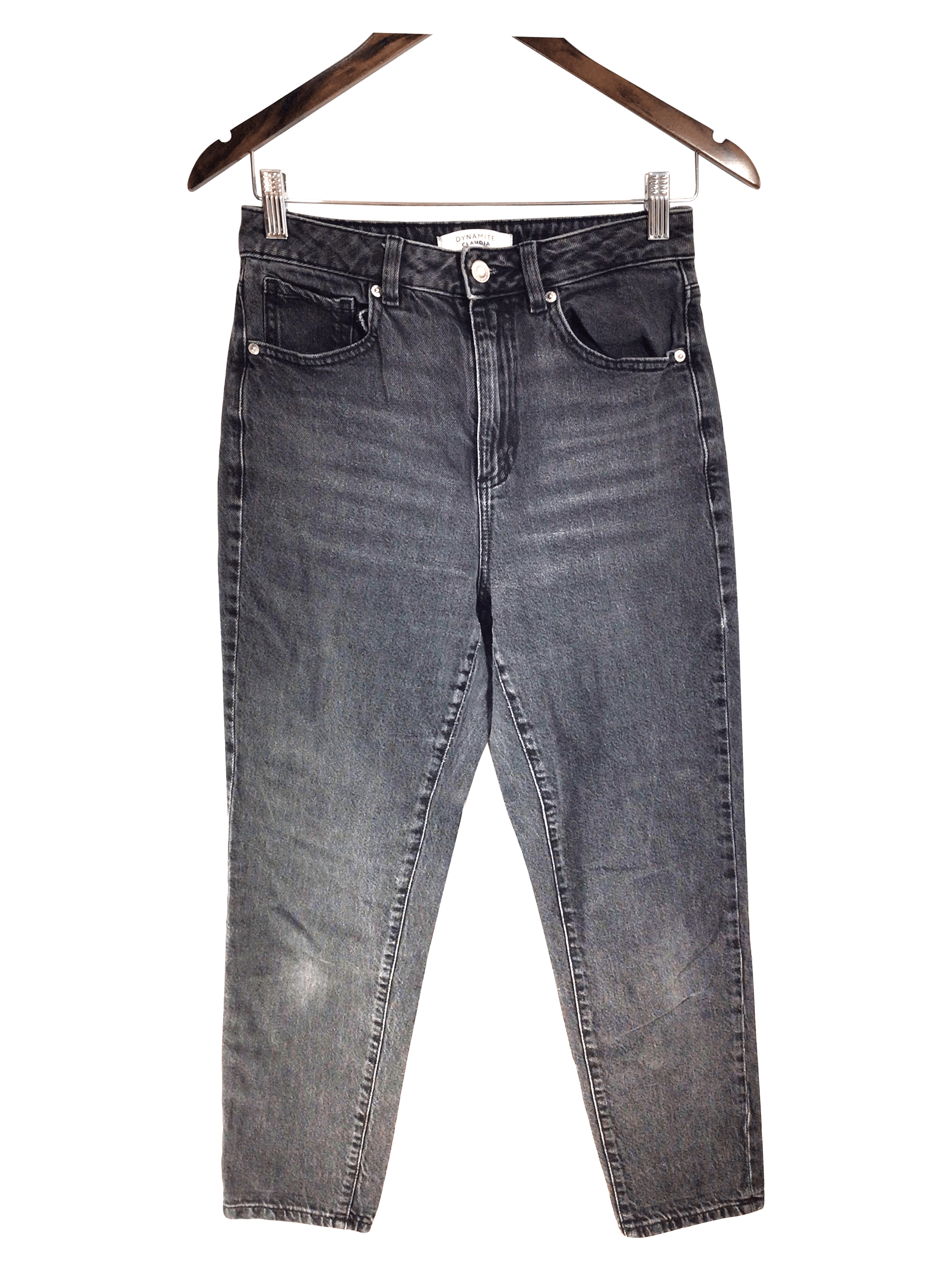Stylish DYNAMITE Women's Gray Regular Fit Straight-Legged Jeans - Size 26