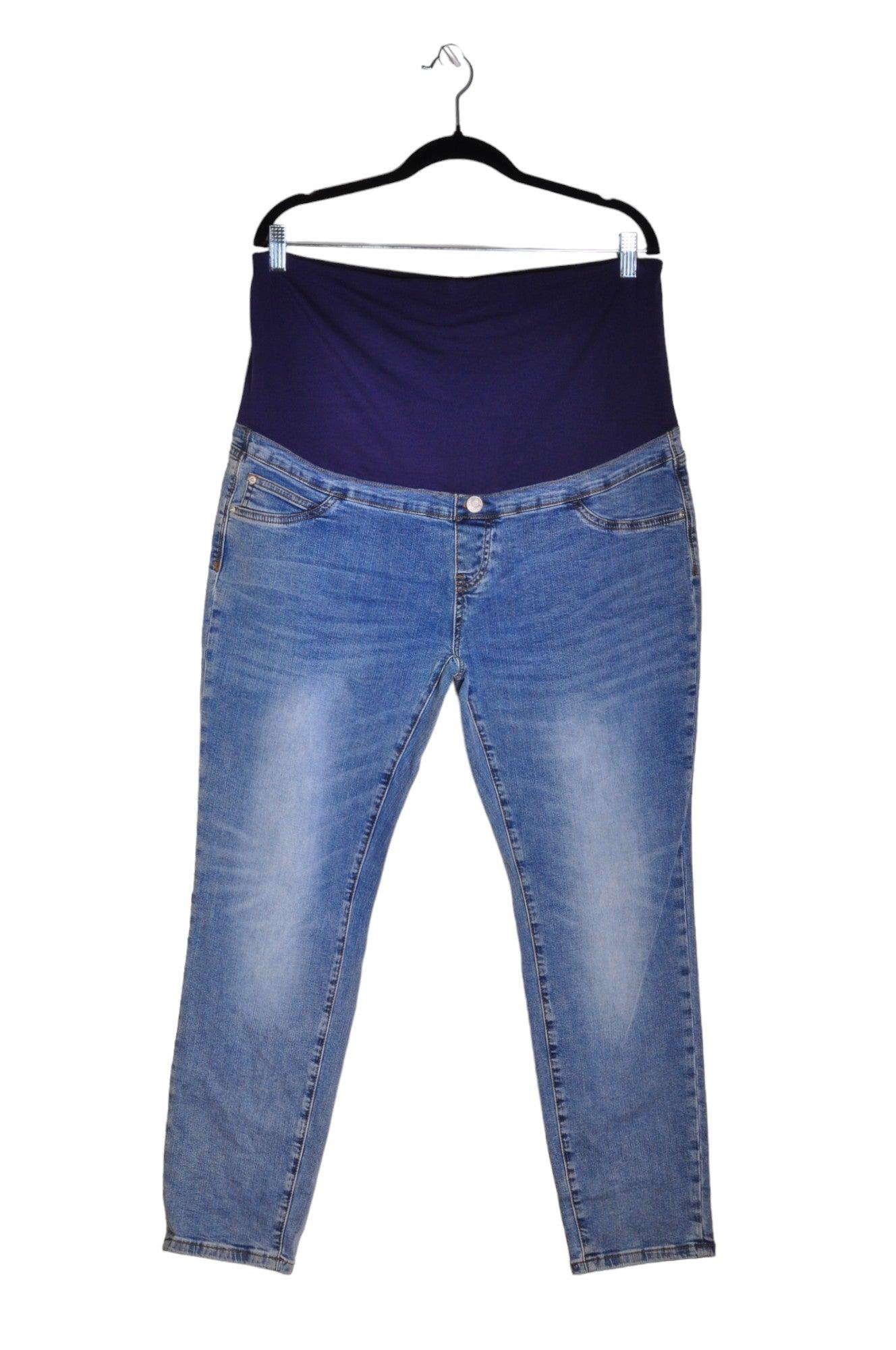 ANGELS MATERNITY Stylish Women's Blue XXL Regular Fit Straight-Legged Maternity Jeans