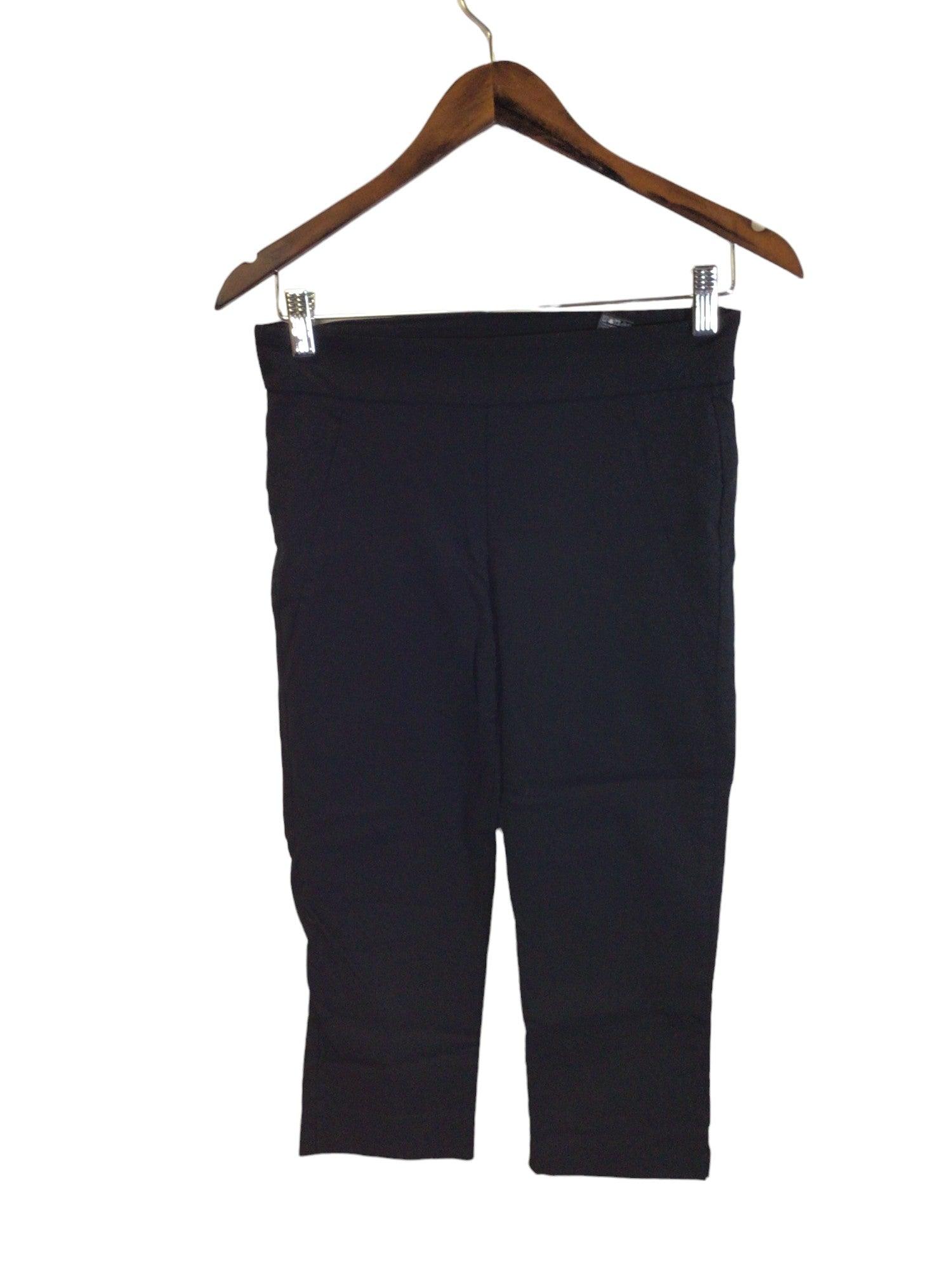 Stylish RW&CO Women's Black Regular Fit Second - Hand Work Pants in Size M