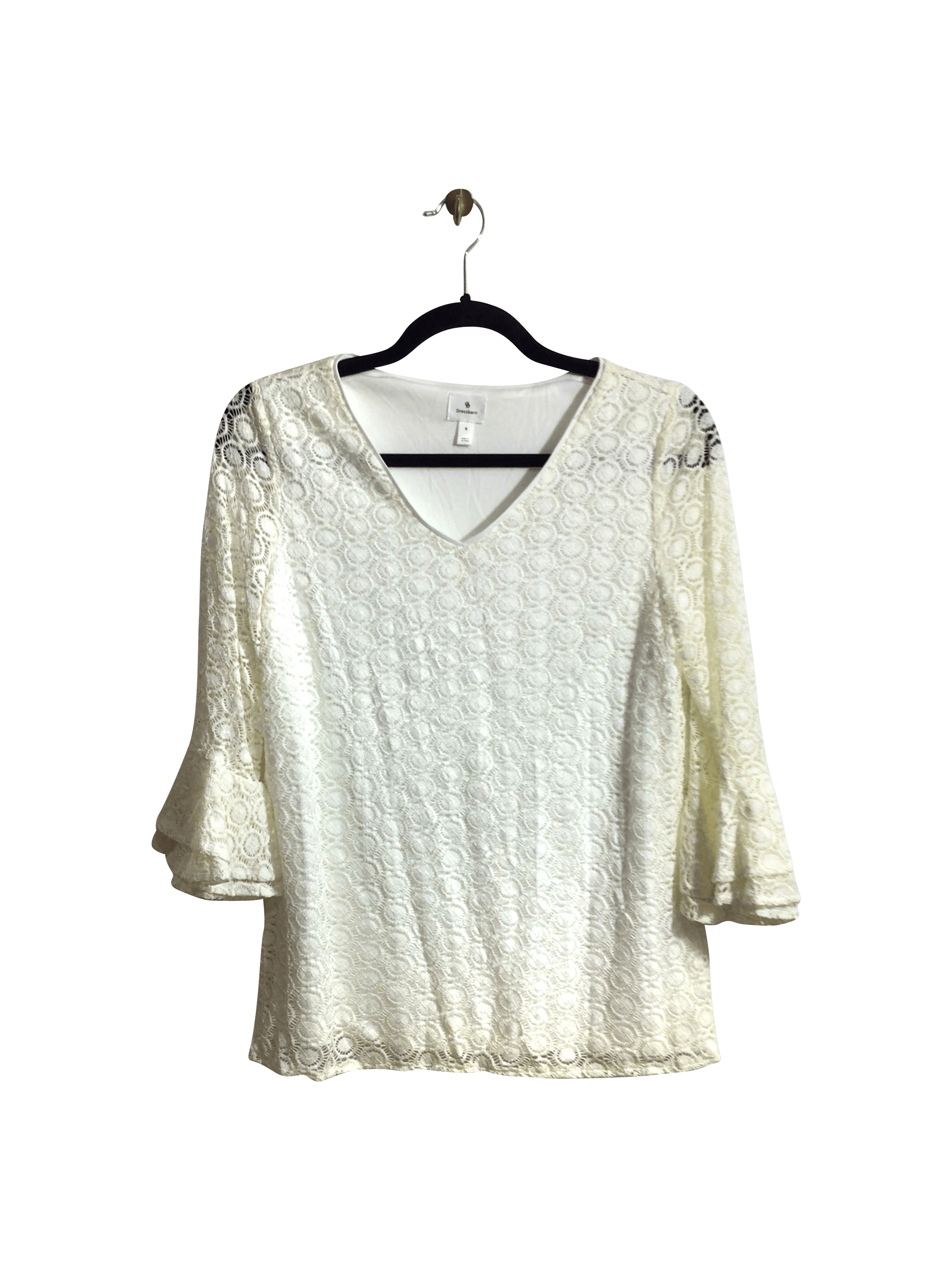 DRESSBARN Stylish Women's Regular-Fit White Blouse - Size S