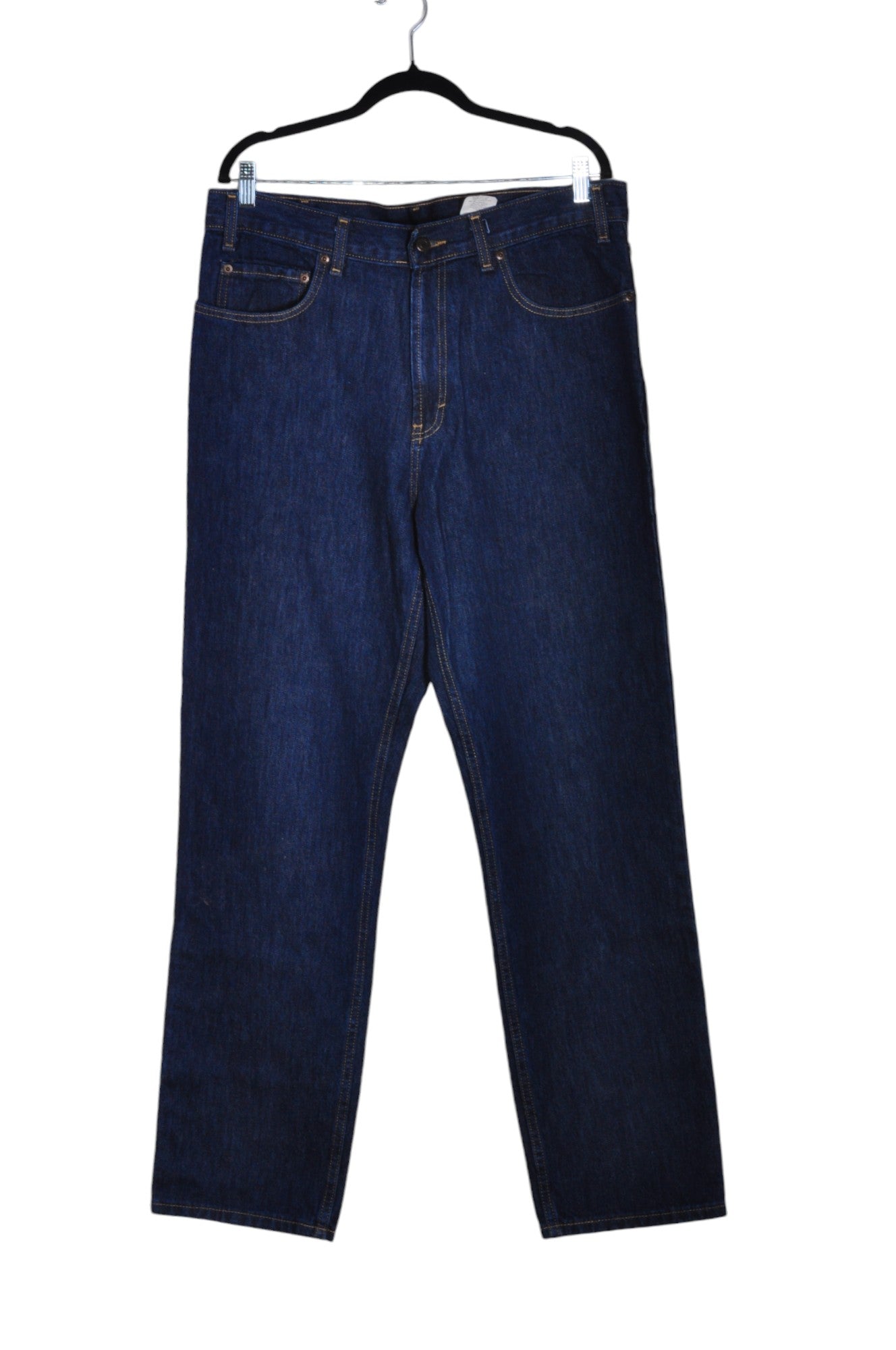 KIRKLAND Stylish Blue Regular Fit Women's Straight-Legged Jeans - Size 36x32