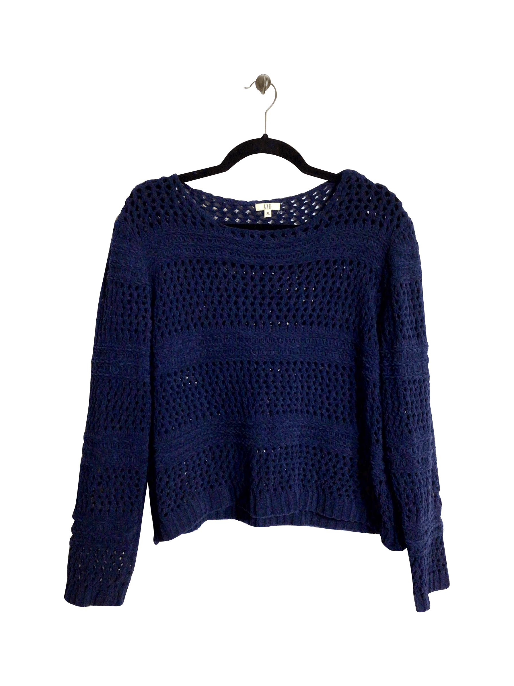 AND Premium Regular Fit Blue XL Long - Sleeve Crew Neck T - shirt