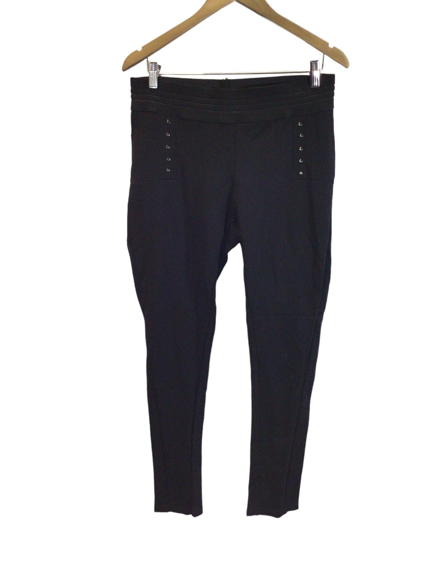 DEX Women's Stylish Regular Fit Black Work Pants - Size L