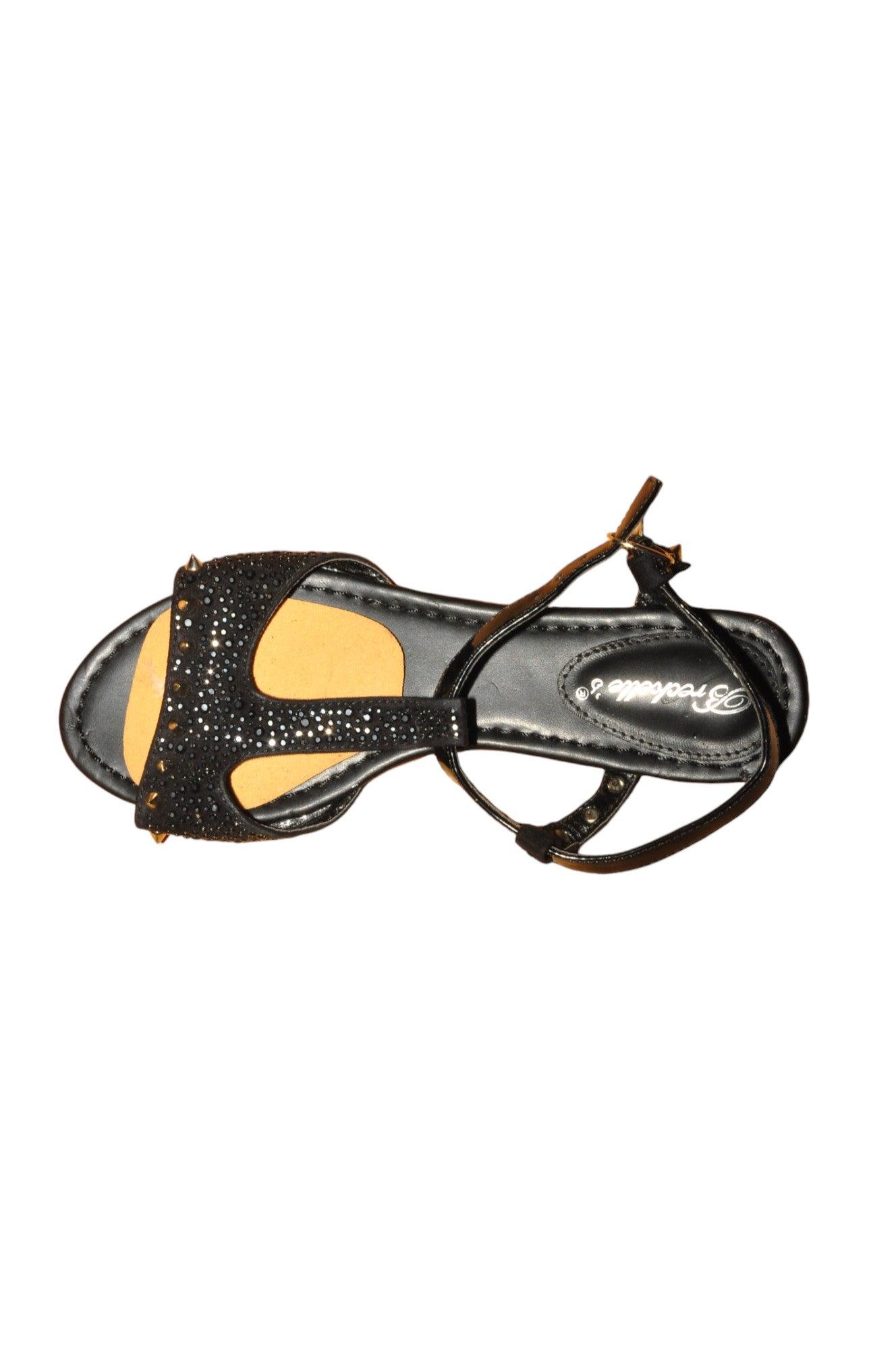 BRECKELLE'S Stylish Regular Fit Black Women Sandals Size 6.5