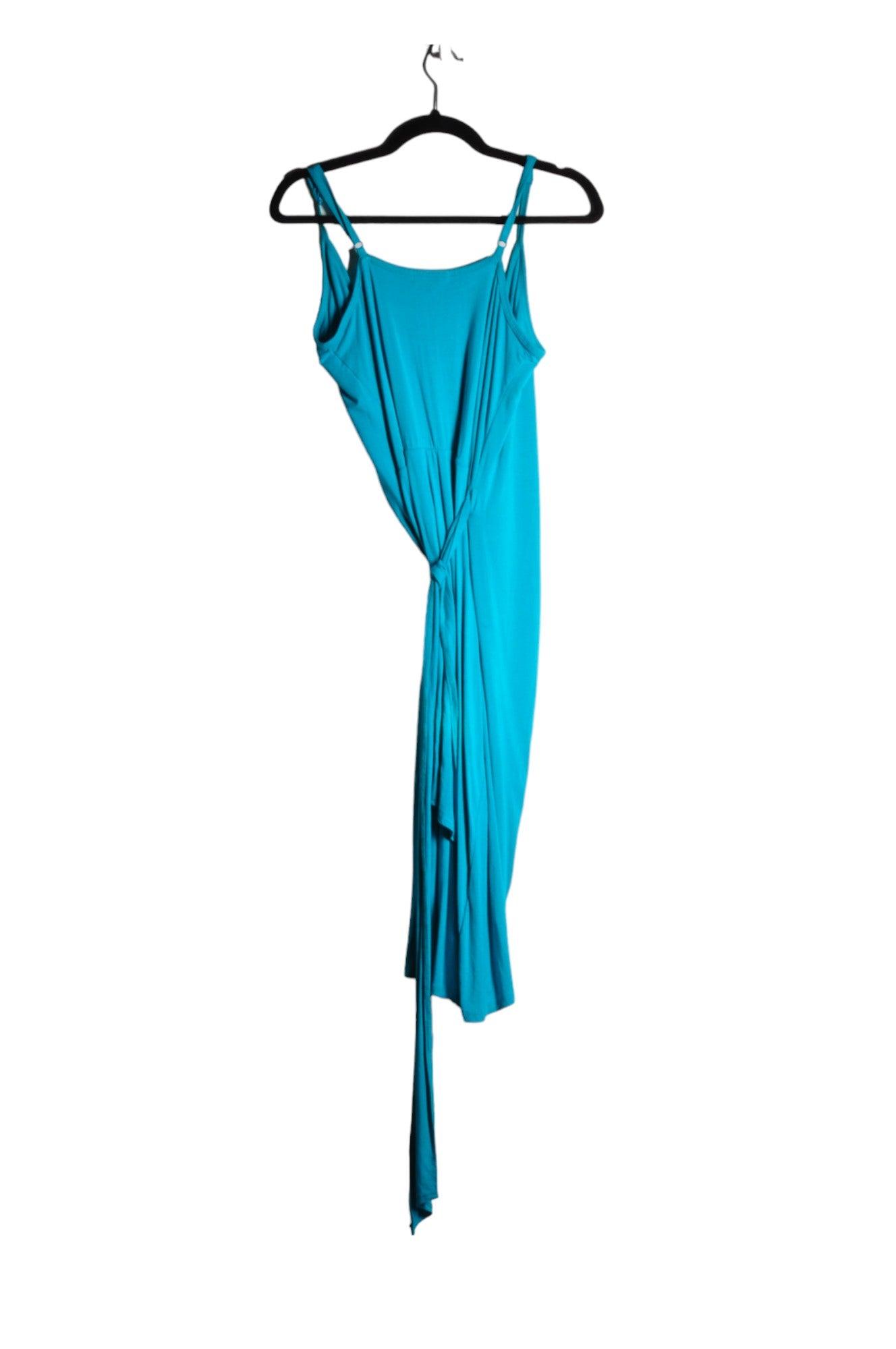 KOY RESORT Stylish Women's Blue Wrap Dress in Regular Fit - Sizes M and L