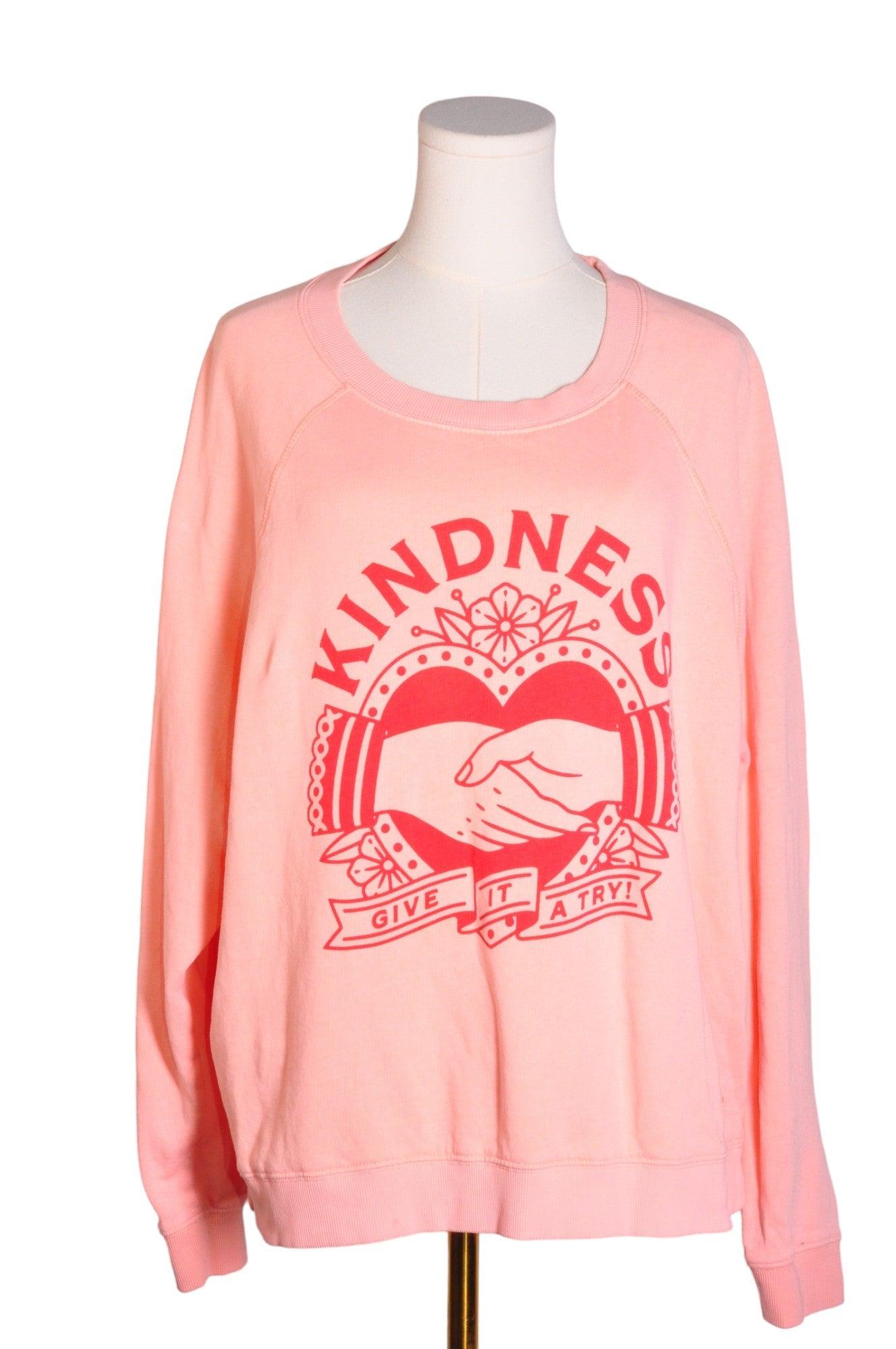 KNOWN SUPPLY Stylish Pink Regular-Fit Women's Sweater - Size L