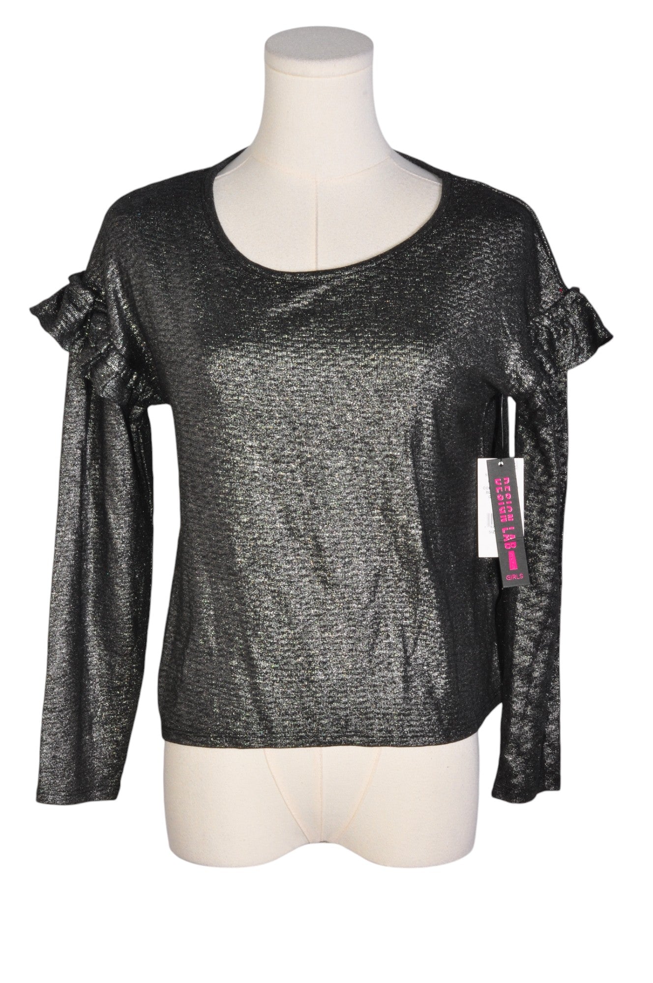DESIGN LAB Stylish Women's Black Regular Fit Blouses - Size L