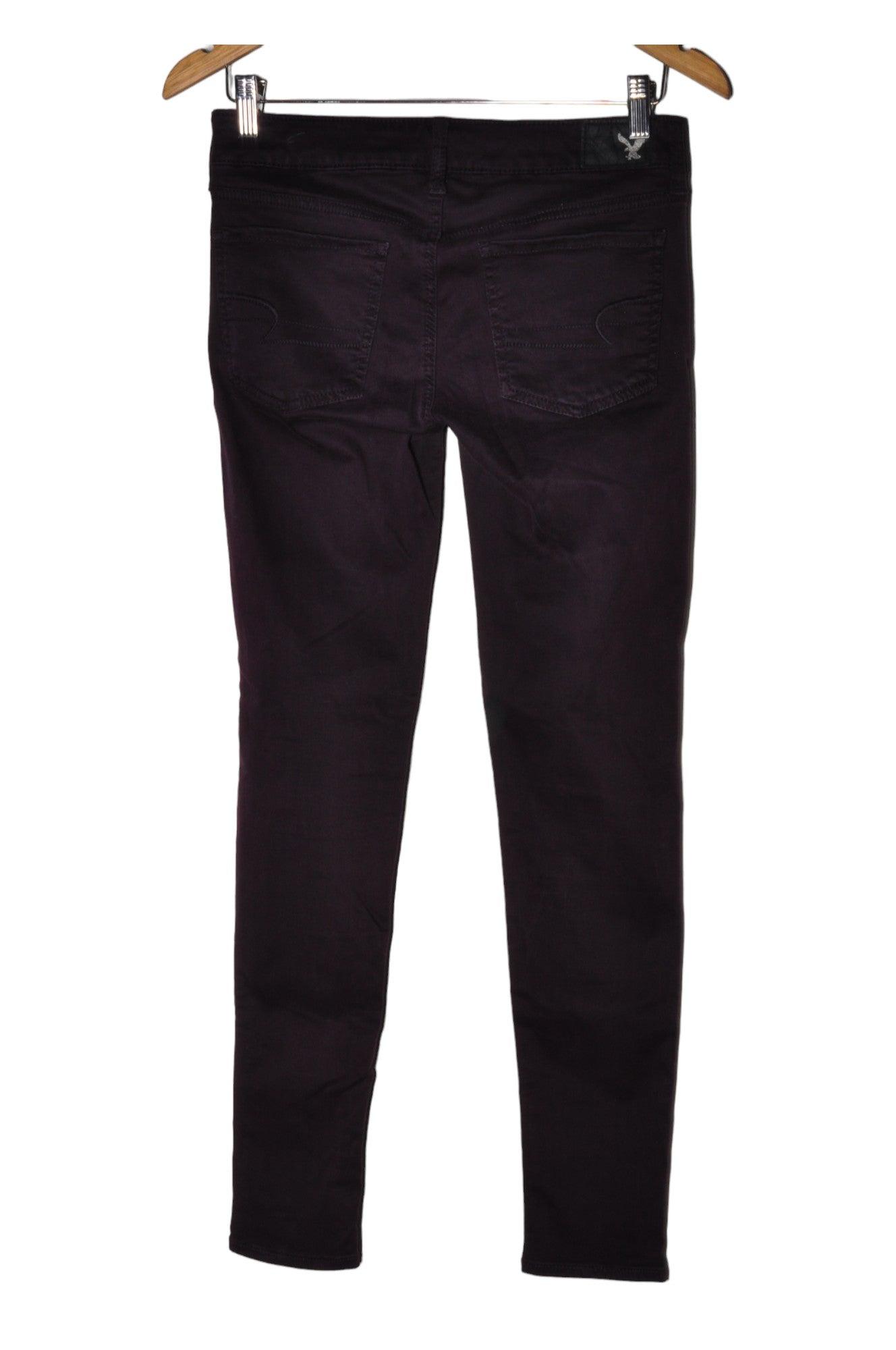 AMERICAN EAGLE Stylish Purple Women's Regular Fit Straight-Legged Jeans - Size 2