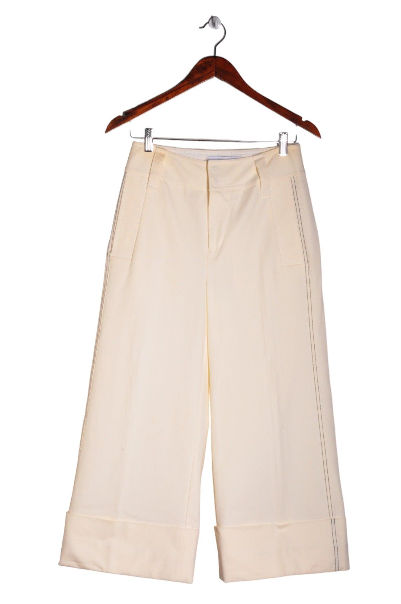 DEREK LAM Stylish Women's Regular-Fit White Work Pants - Size 0
