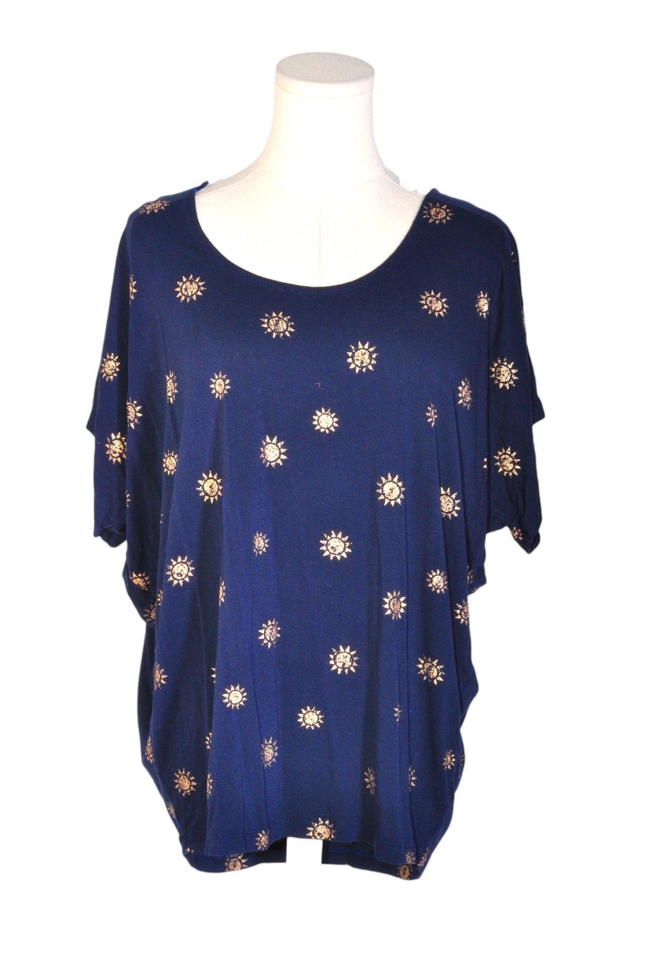 Stylish KIN & CAMI Regular Fit Blue Women's Blouses - Size L