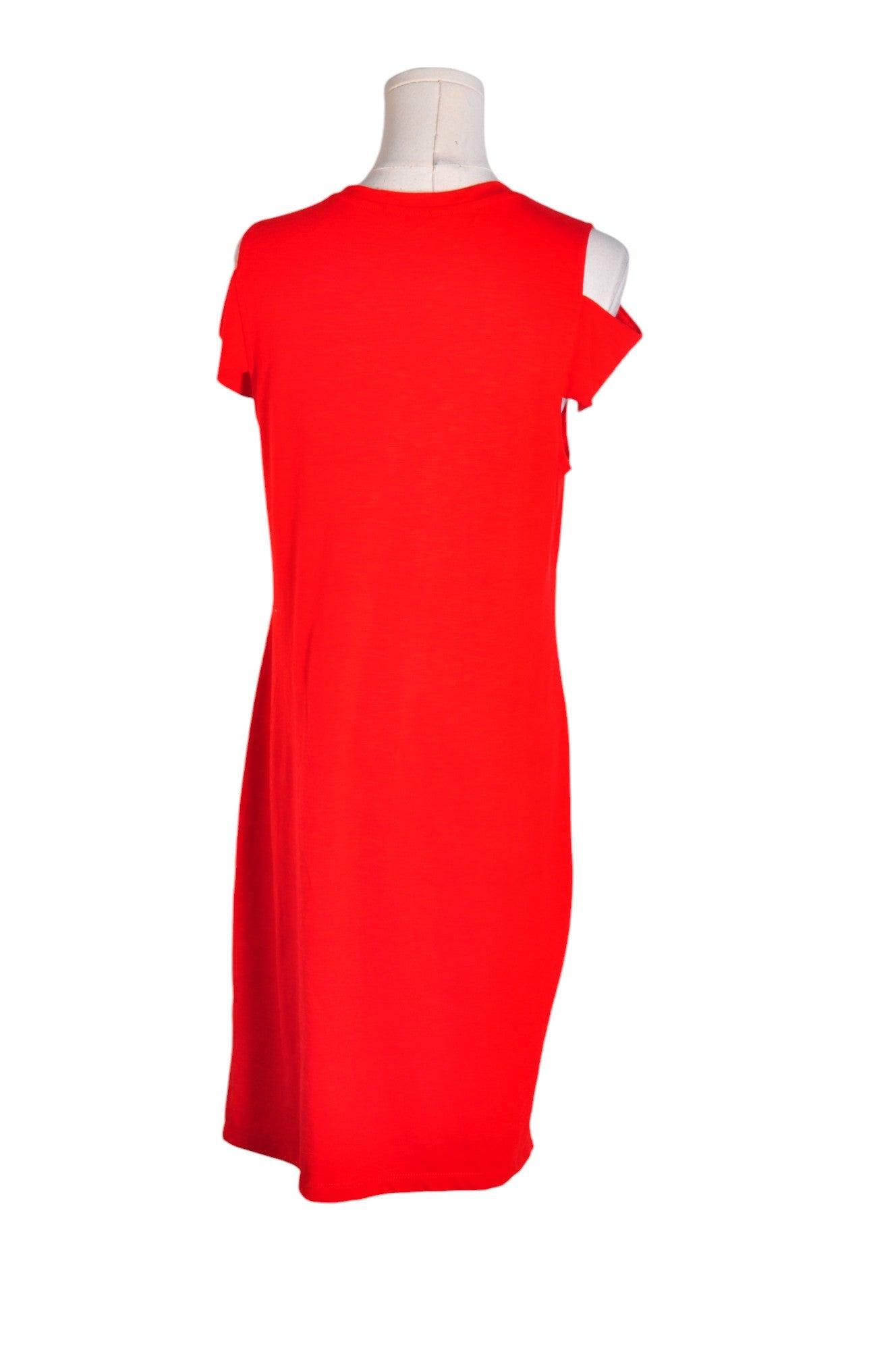JOSHUA DAVID Stylish Women's Red Regular-Fit Shift Dress - Size M