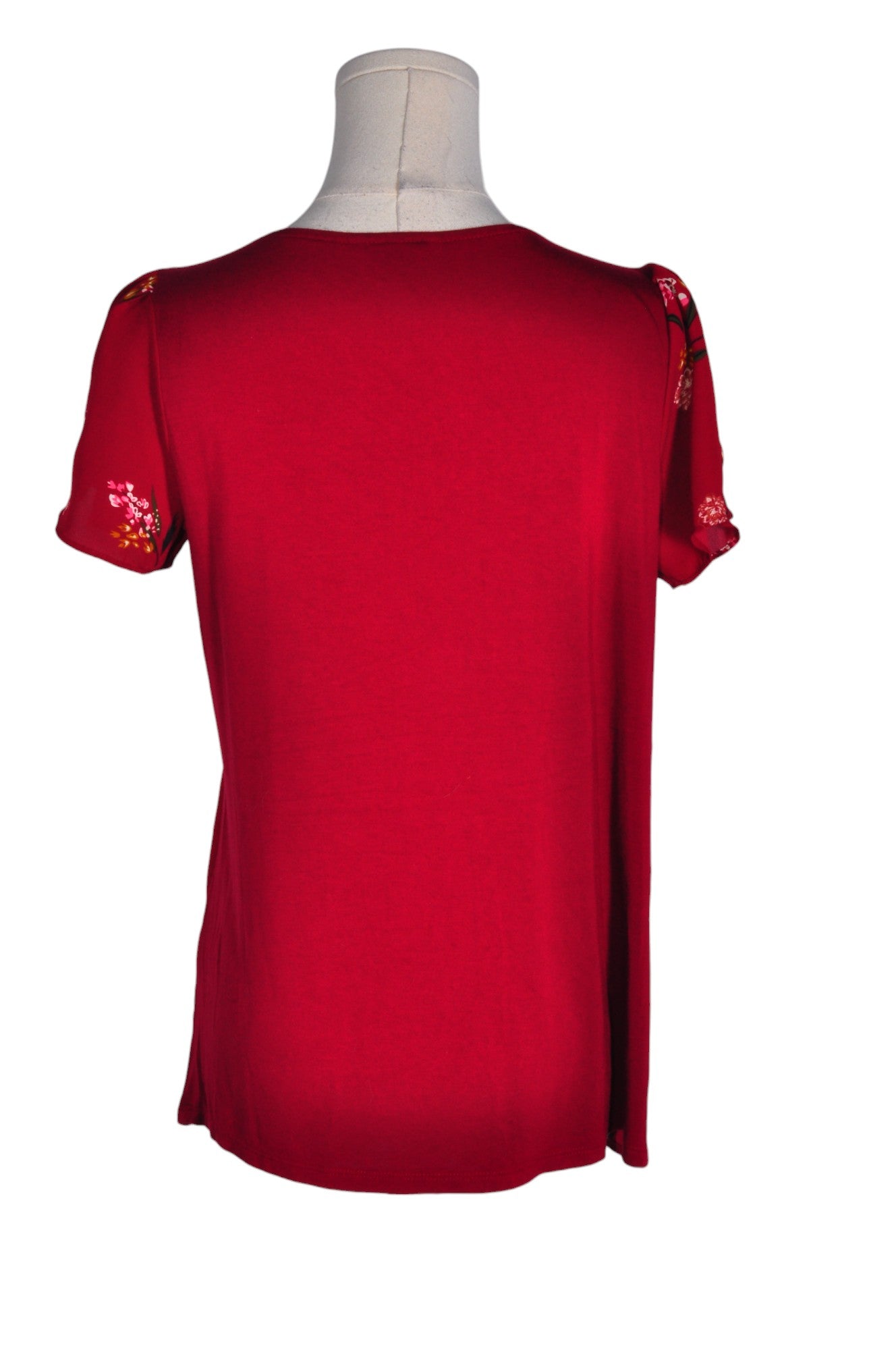 Stylish RW&CO Second - Hand Women's Red Regular - Fit Blouse in Size S