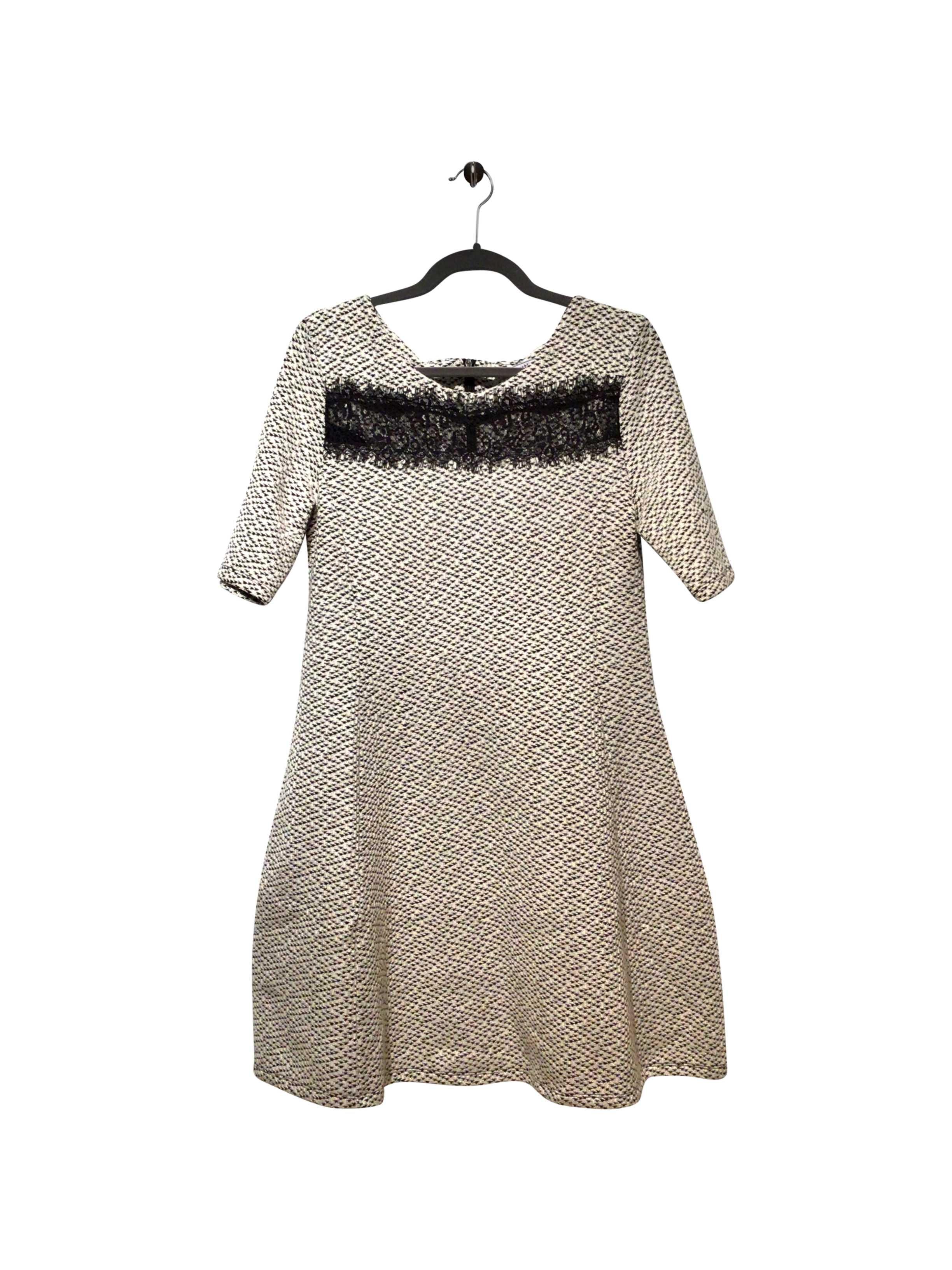 COCO & TASHI Stylish Regular Fit White Shift Dress - Size L