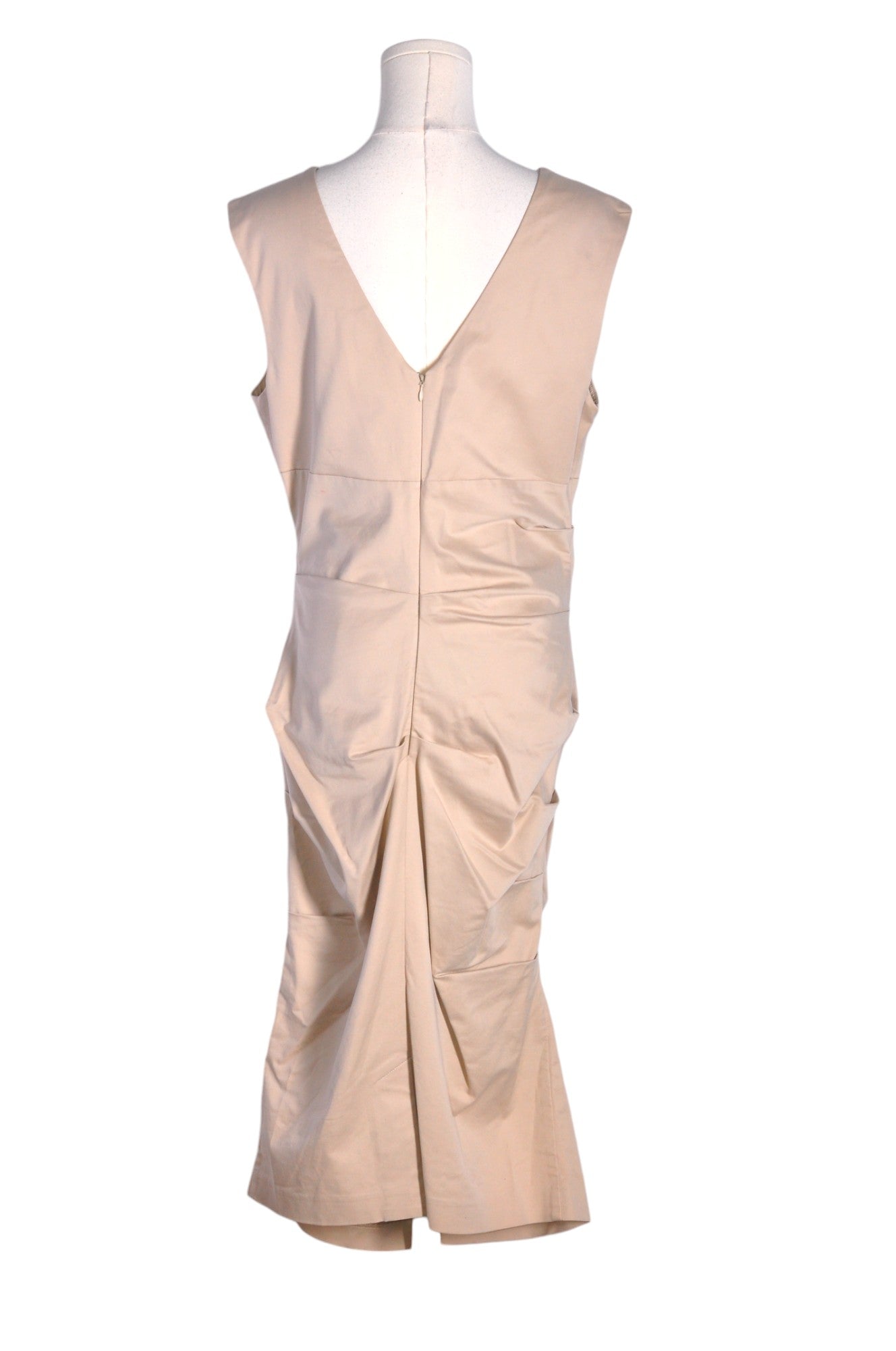 Stylish CHATEAU Women's Regular Fit Beige Midi Dress - Size L