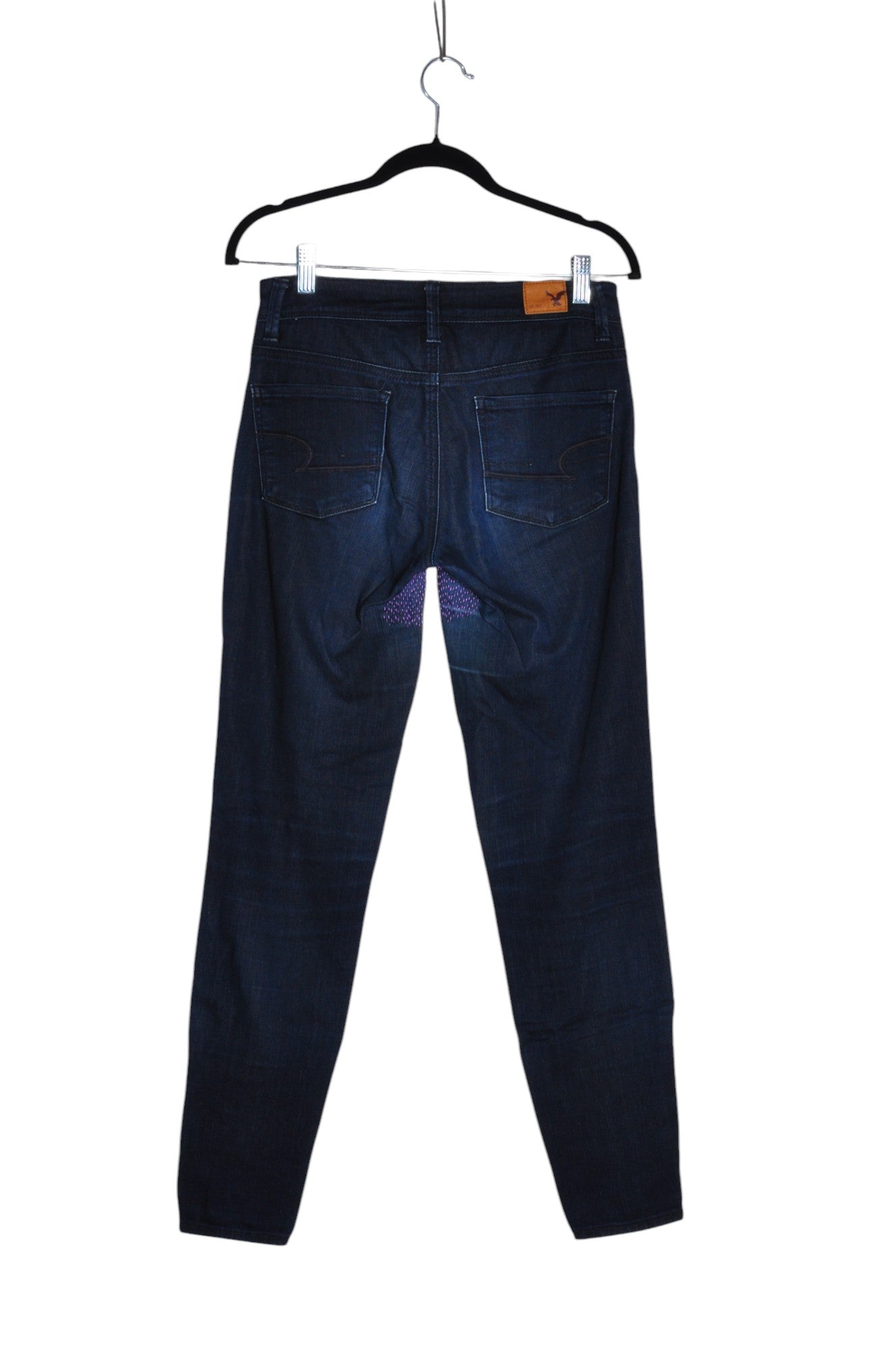 Pre - loved AMERICAN EAGLE Blue Women's Regular Fit Straight - Legged Jeans Size 0