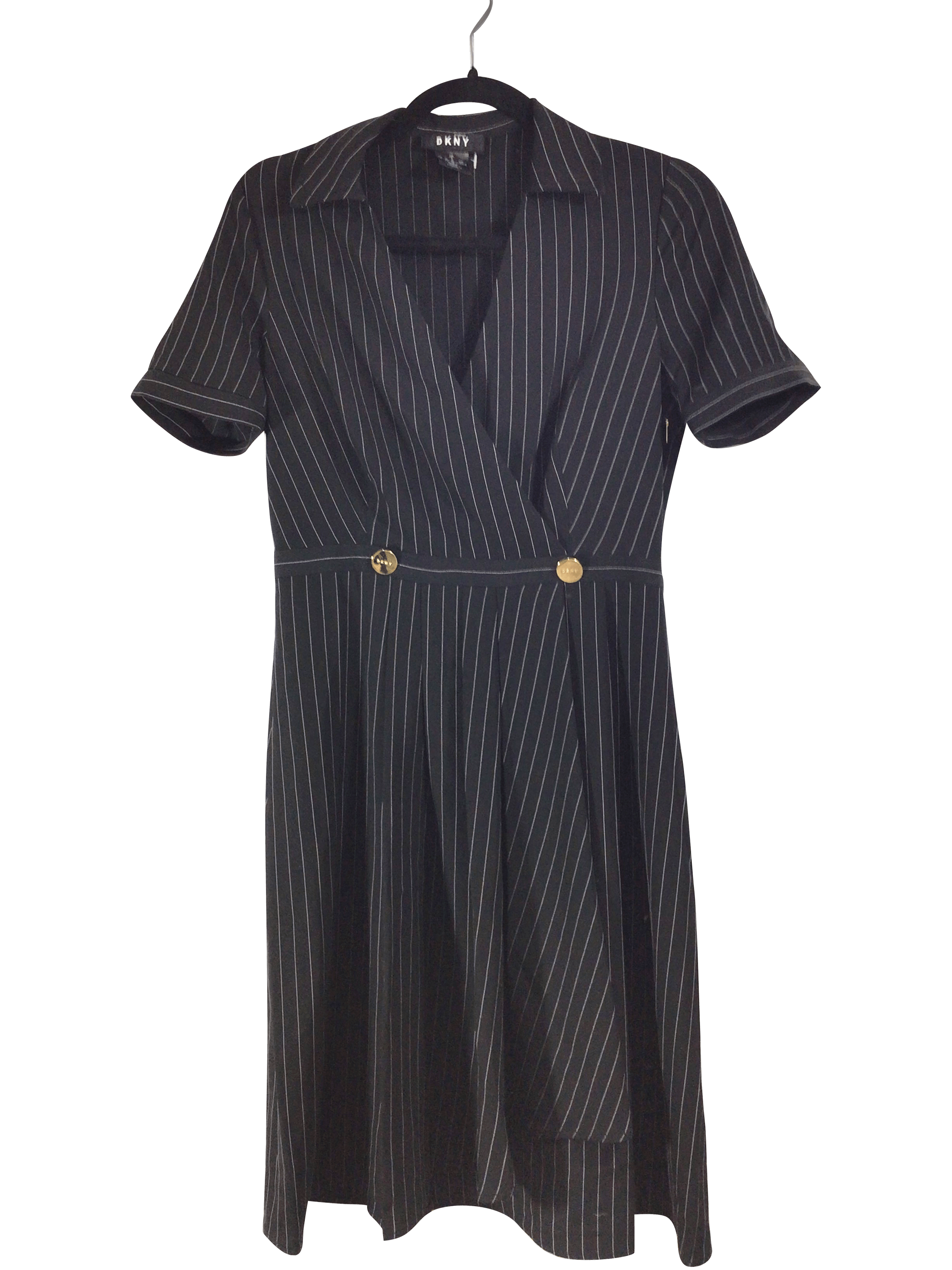DKNY Stylish Women's Black Regular Fit Midi Dress - Size 4