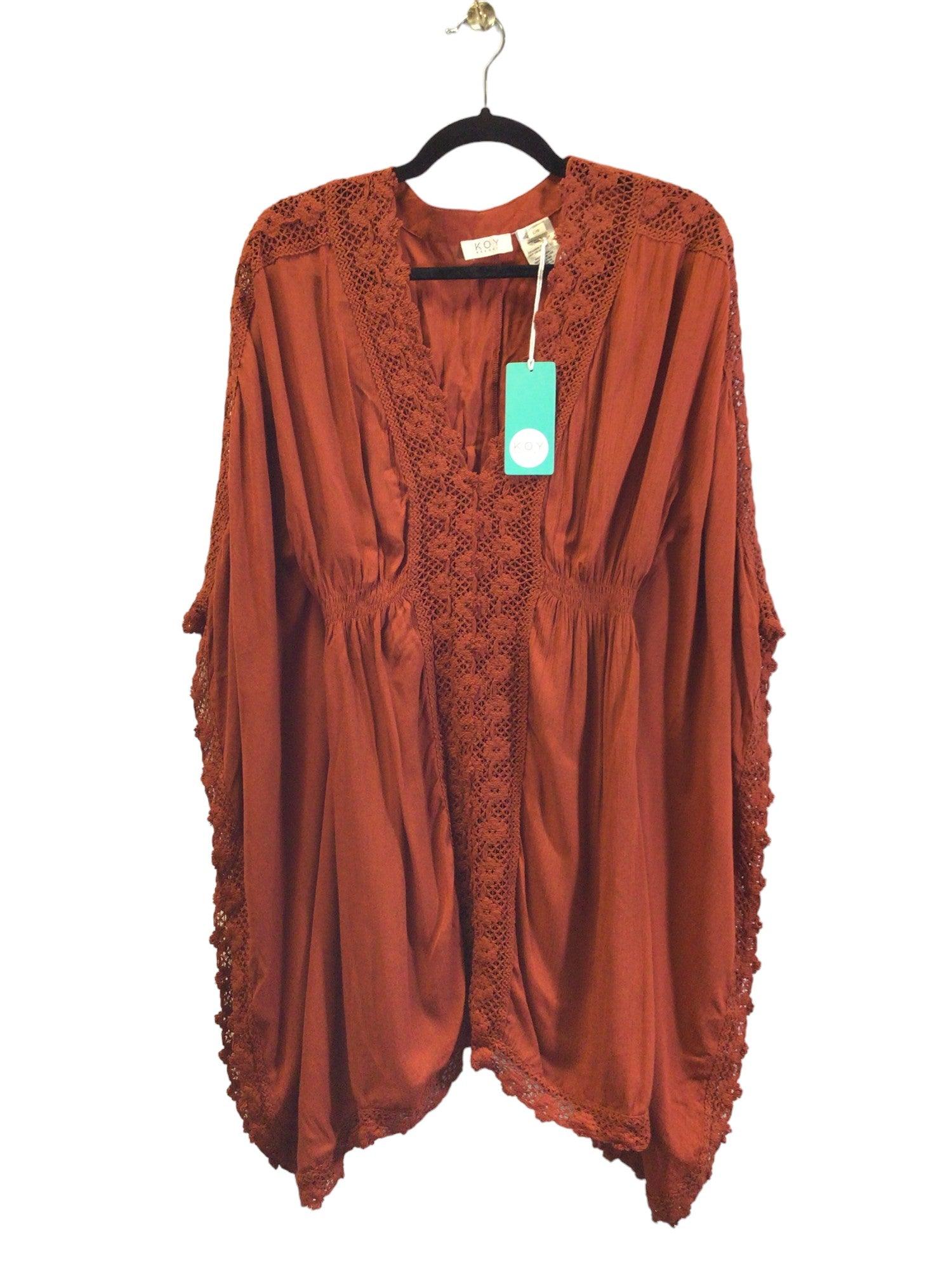 Stylish KOY RESORT Women's Orange Regular-Fit Blouse - Size L