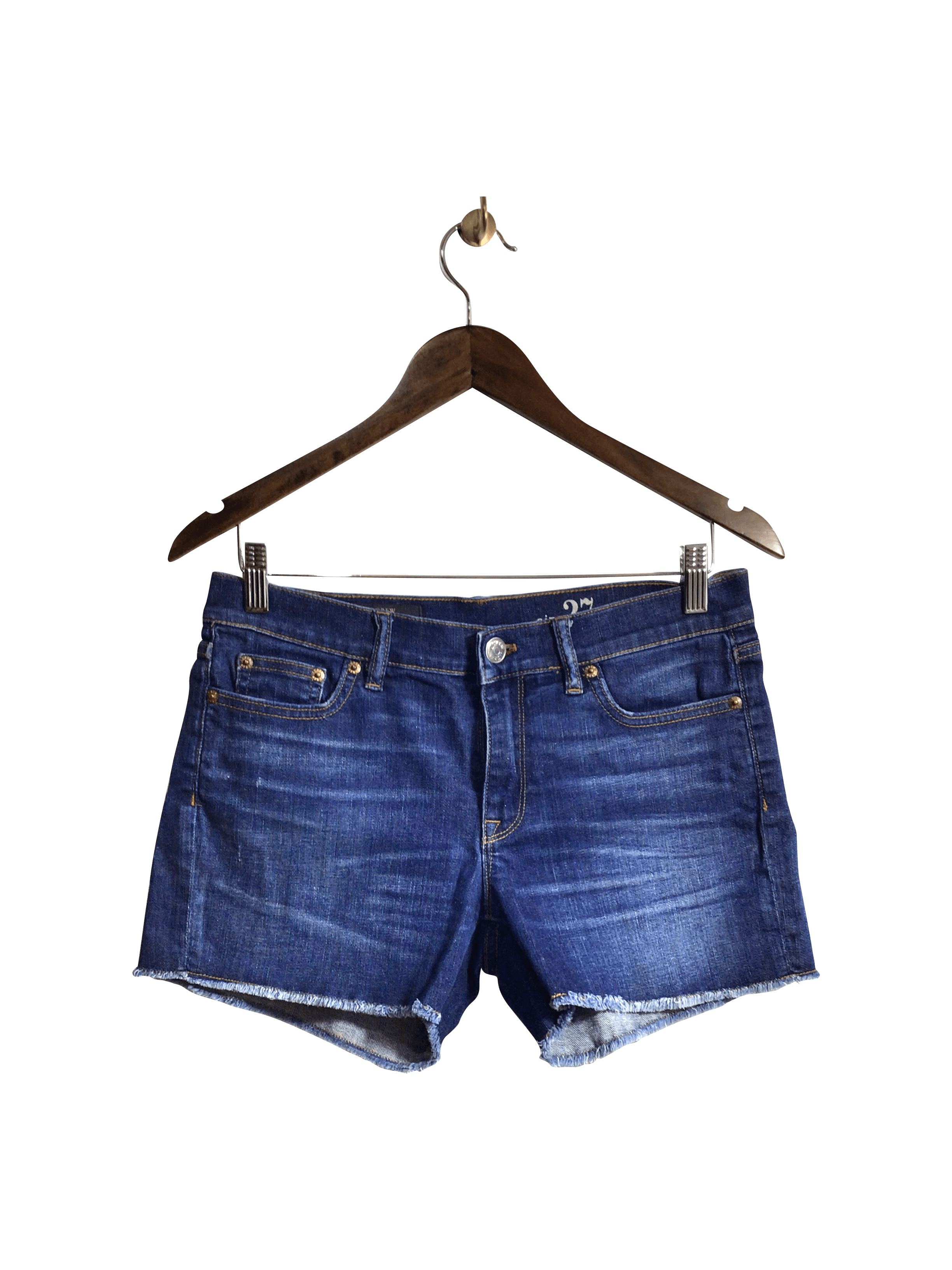 J. CREW Stylish Women's Blue Denim Shorts with Regular Fit - Size 27