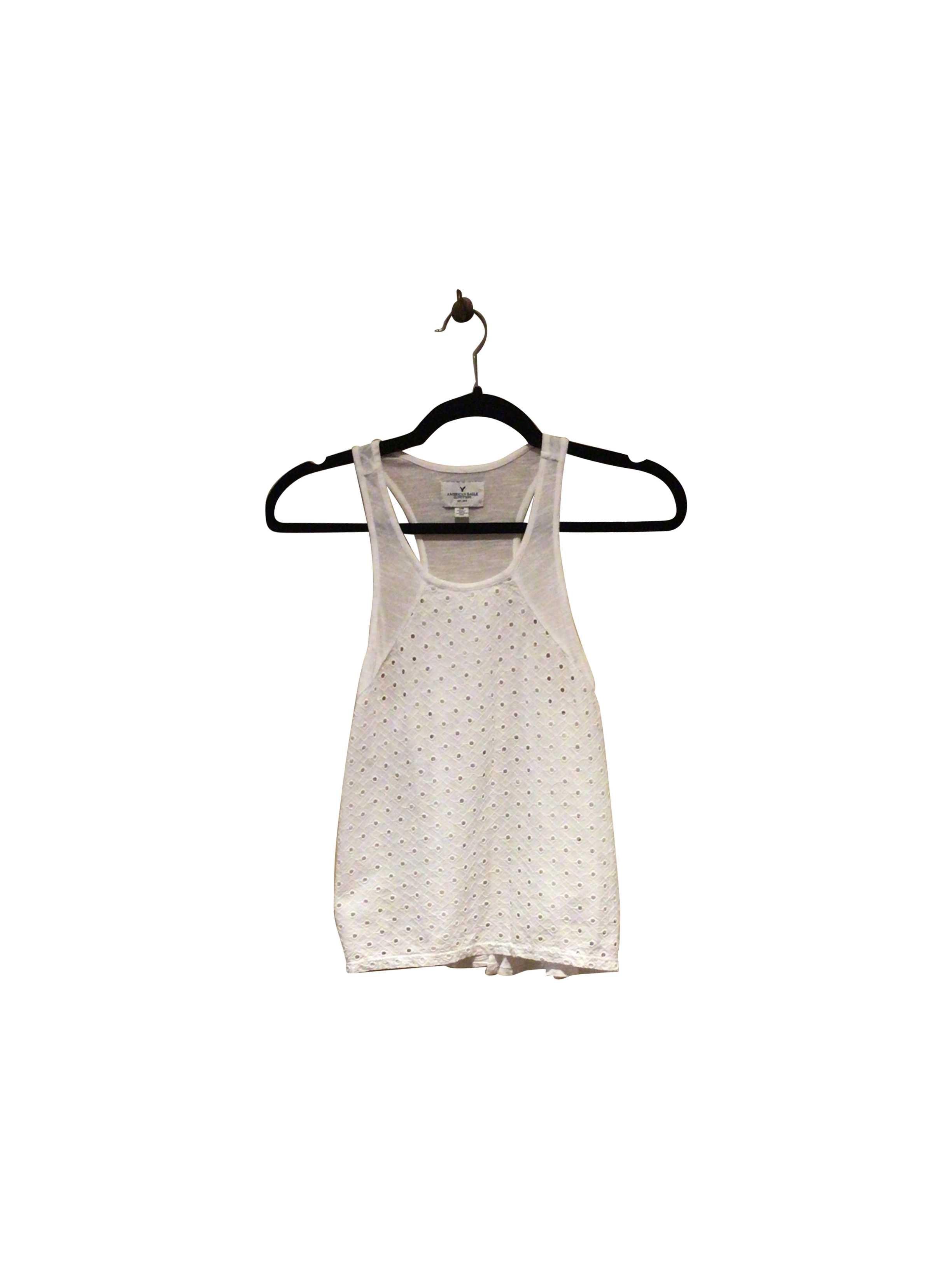 Popular AMERICAN EAGLE White Regular Fit Sleeveless Tank Top - Size S