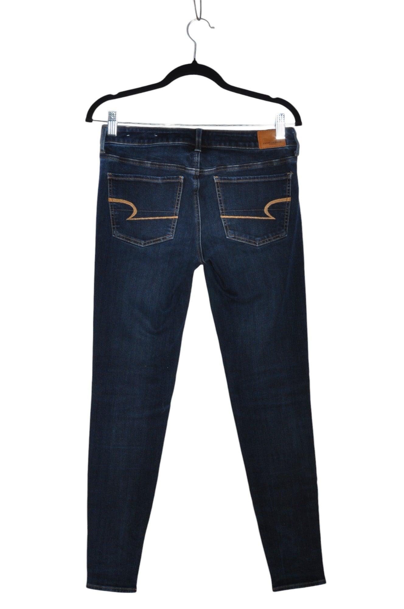 AMERICAN EAGLE Stylish Women's Blue Regular Fit Straight-Legged Jeans - Size 4