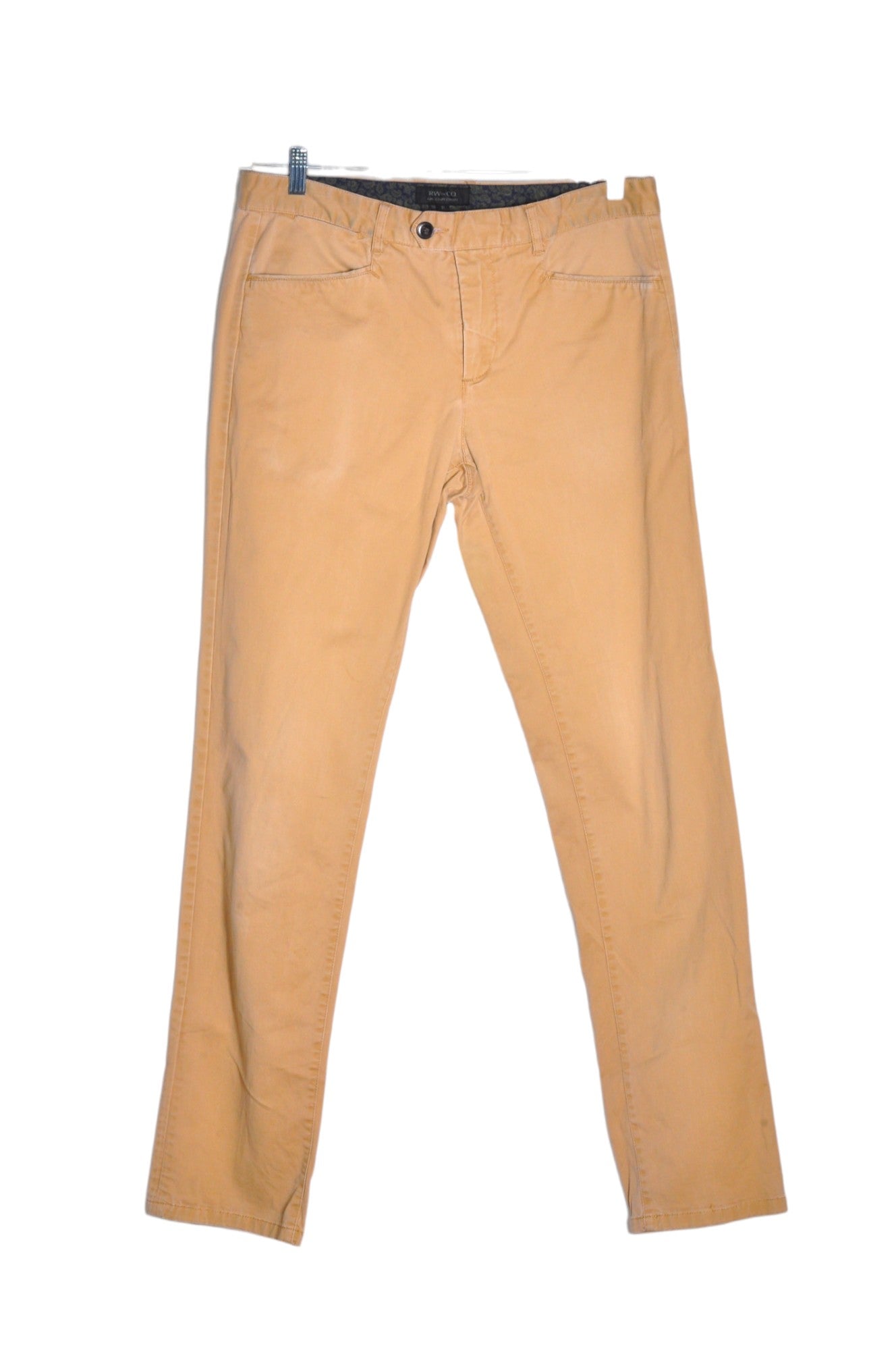 Stylish RW&CO Women's Regular Fit Beige Work Pants - Size 31