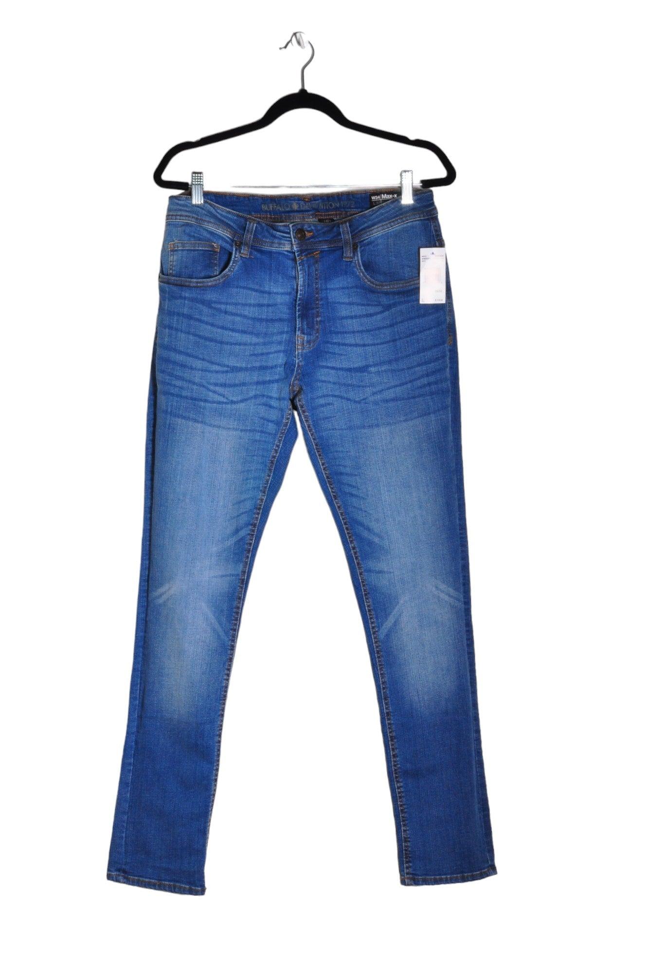 BUFFALO BY DAVID BITTON Stylish Women's Blue Regular Fit Straight-Legged Jeans - Size 34x32