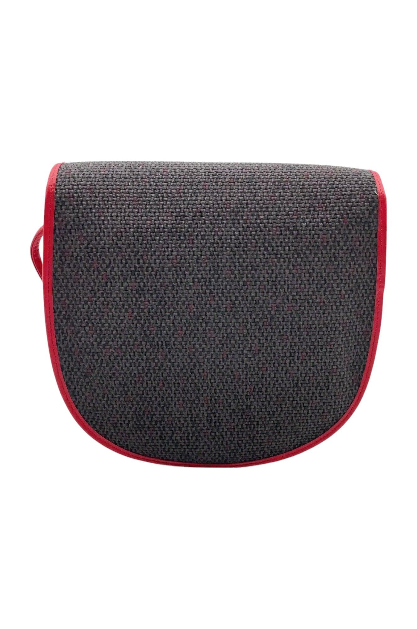 Saint Laurent Gray/Red Pochette NS080768 Stylish Shoulder Bag