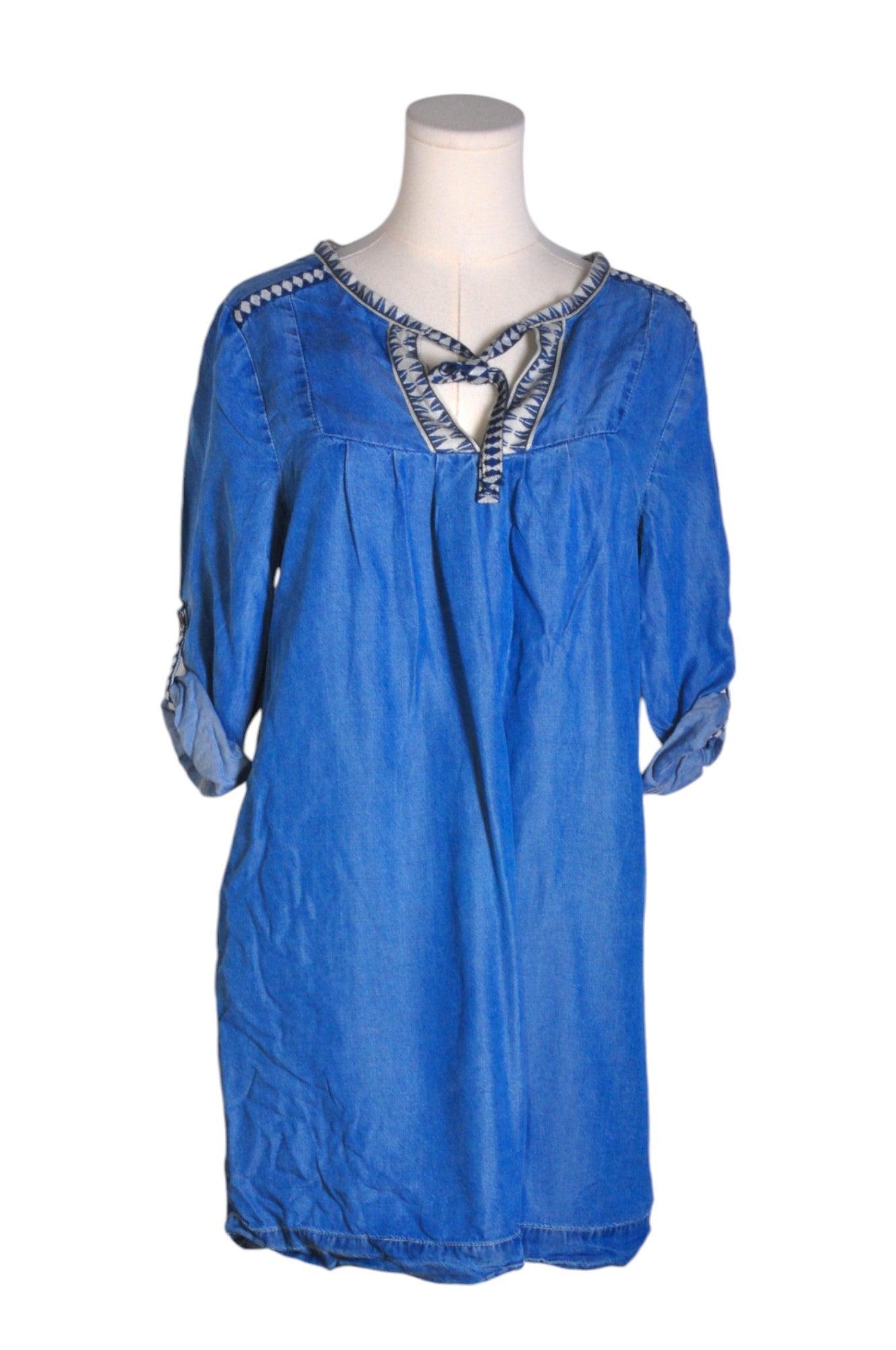KENNETH COLE Stylish Women's Drop Waist Blue Dress - Regular Fit, Size S