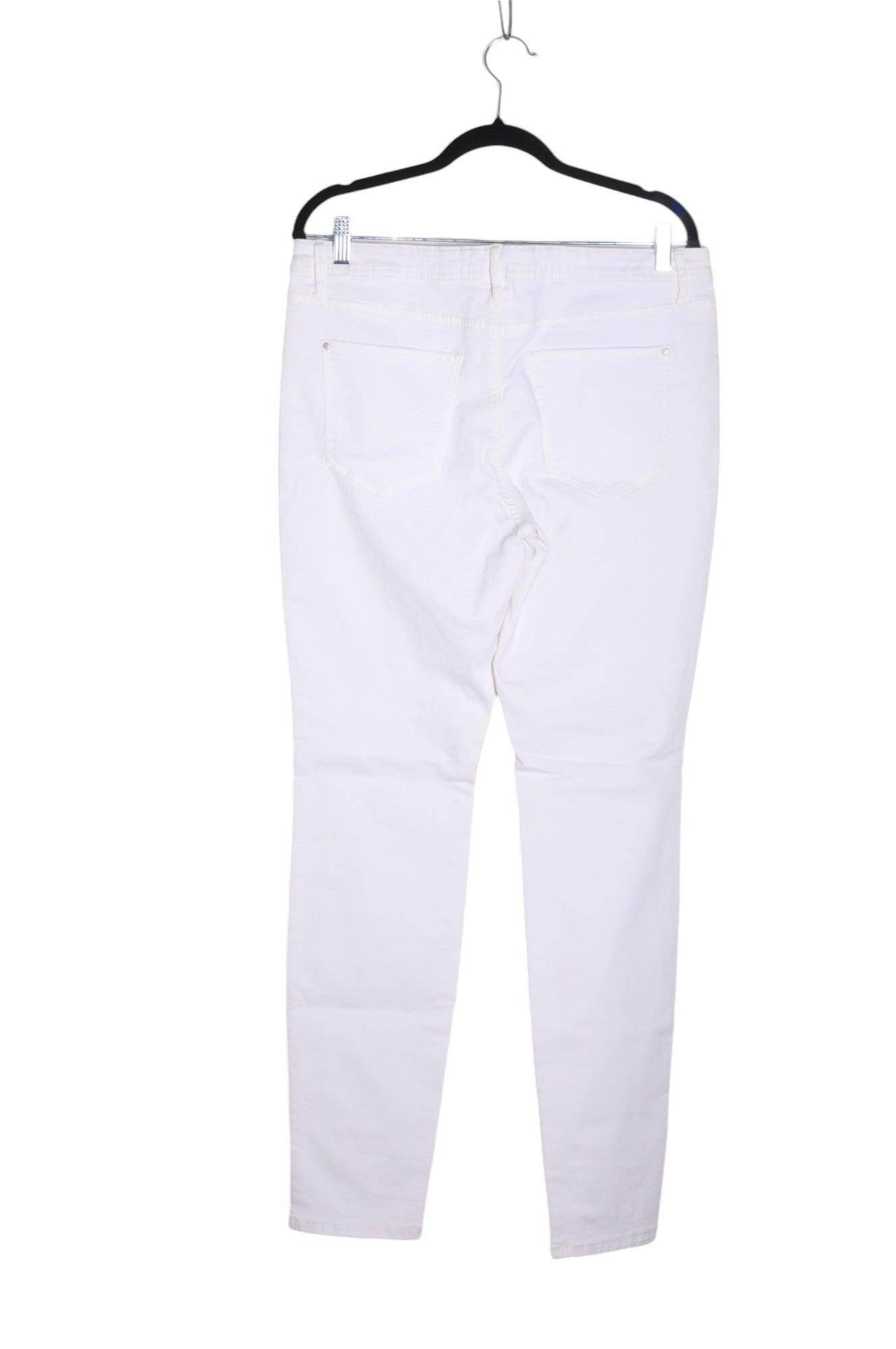 Stylish RW&CO Women's White Regular Fit Straight-Legged Jeans - Size L