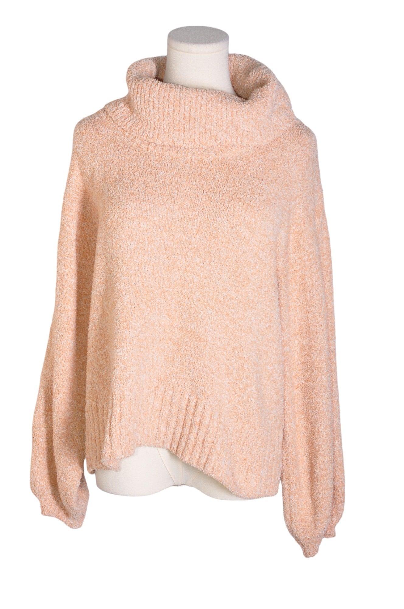 JESSICA SIMPSON Women's Chic Beige Turtleneck Top - Regular Fit, Size S