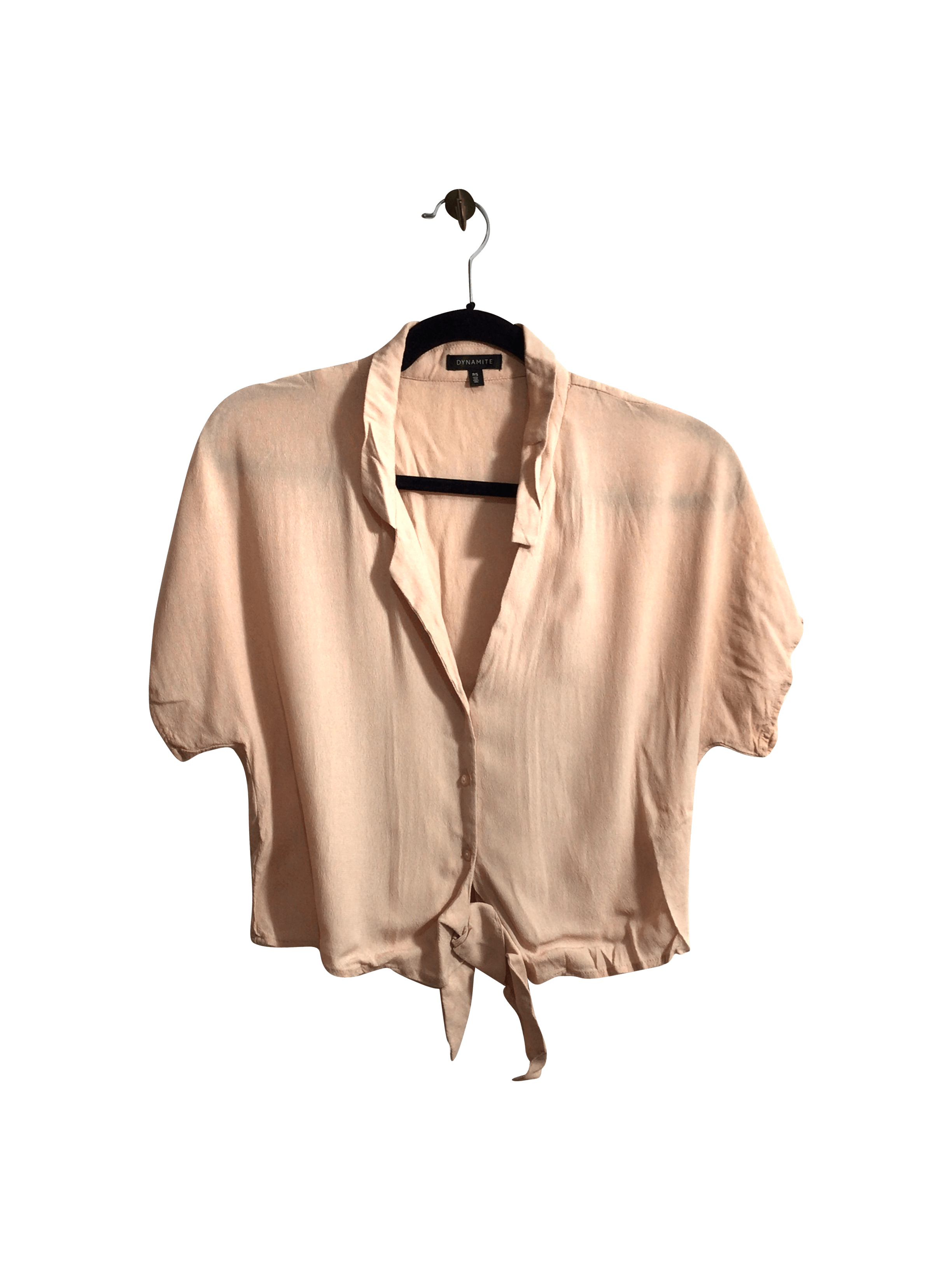 DYNAMITE Stylish Beige Regular - Fit Women's Blouse in Size S