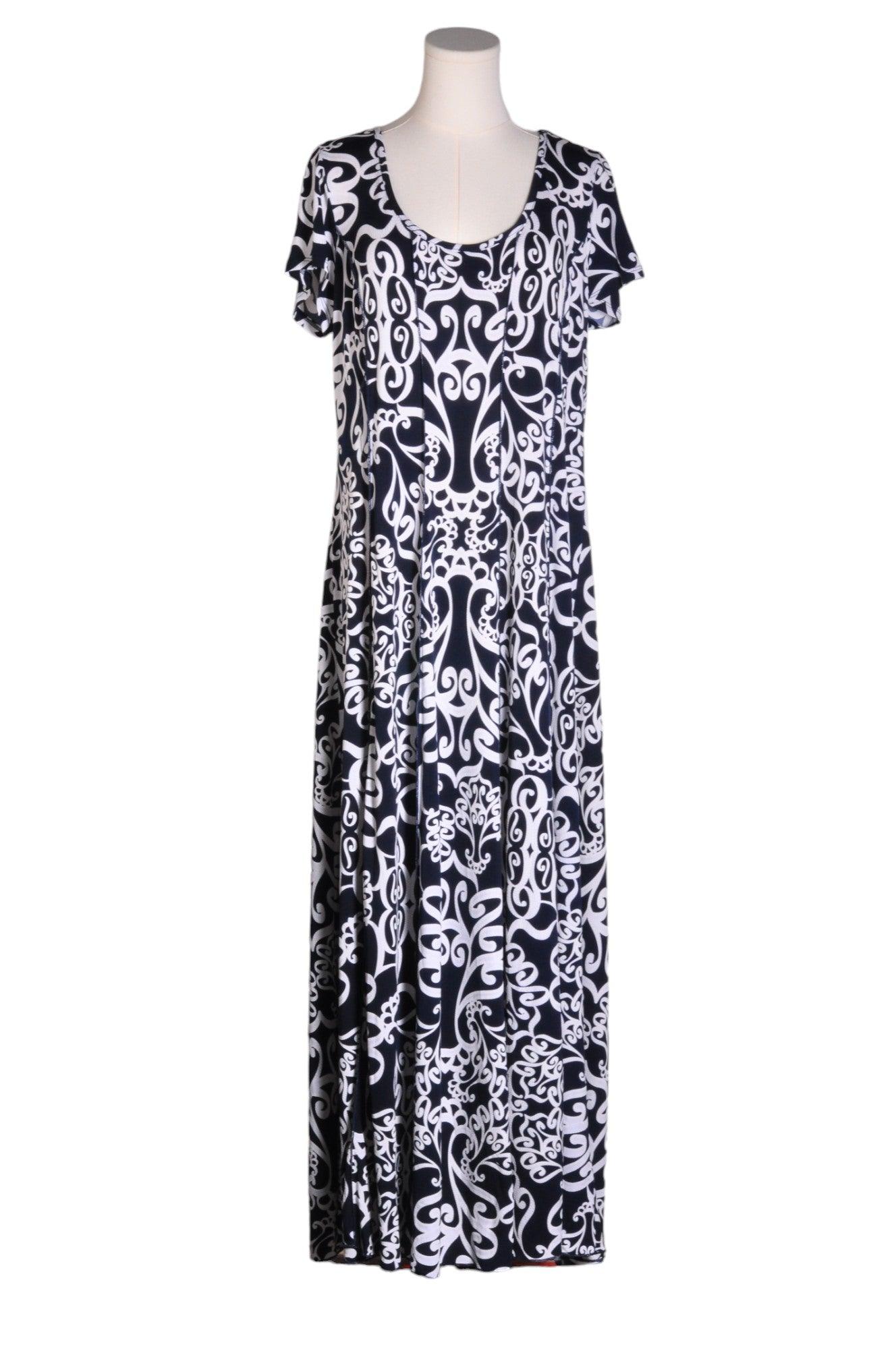 SAMI & JO Stylish Women's Black Maxi Dress - Regular Fit, Size 1X