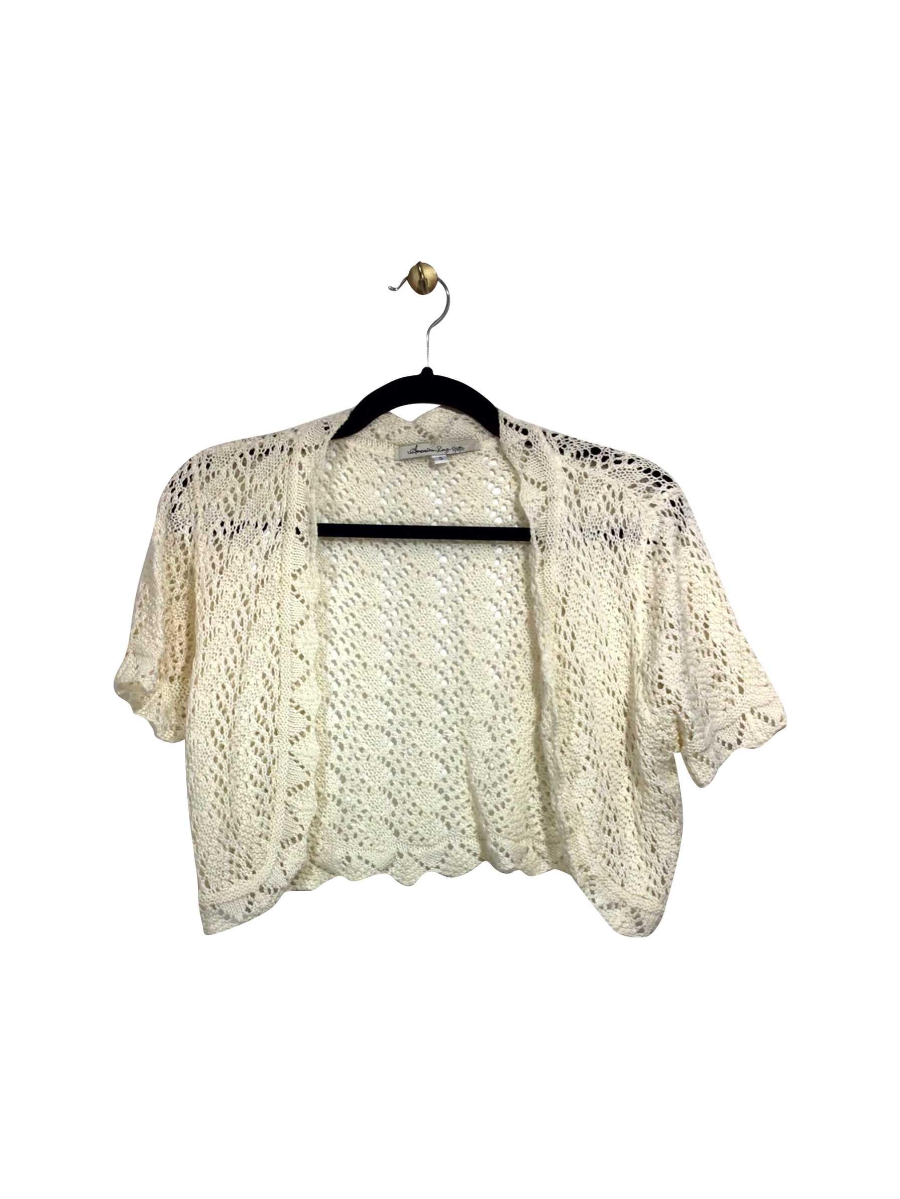 Stylish AMERICAN RAG Regular Fit White Crop Top - Size S