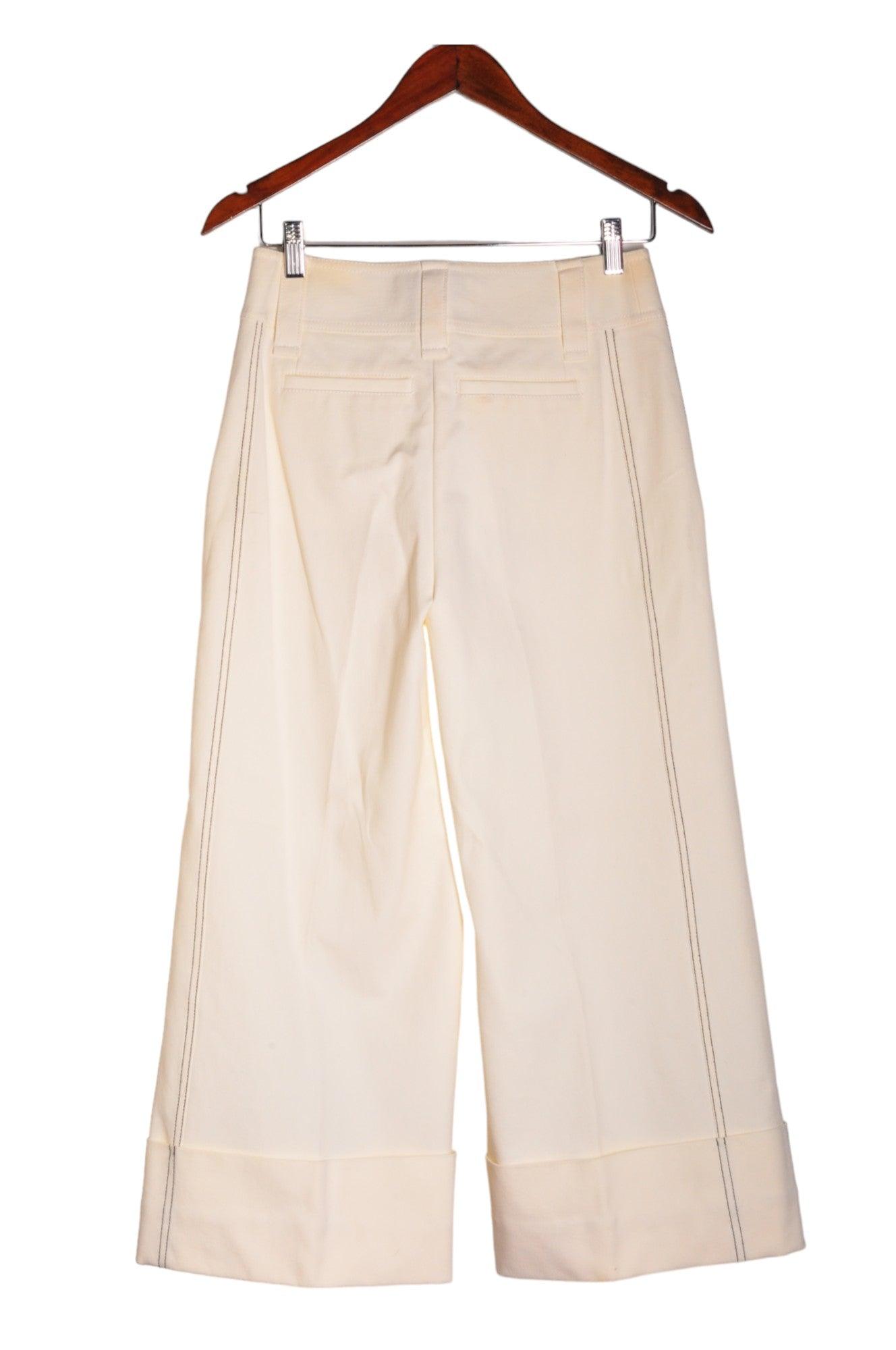DEREK LAM Stylish Women's Regular-Fit White Work Pants - Size 0