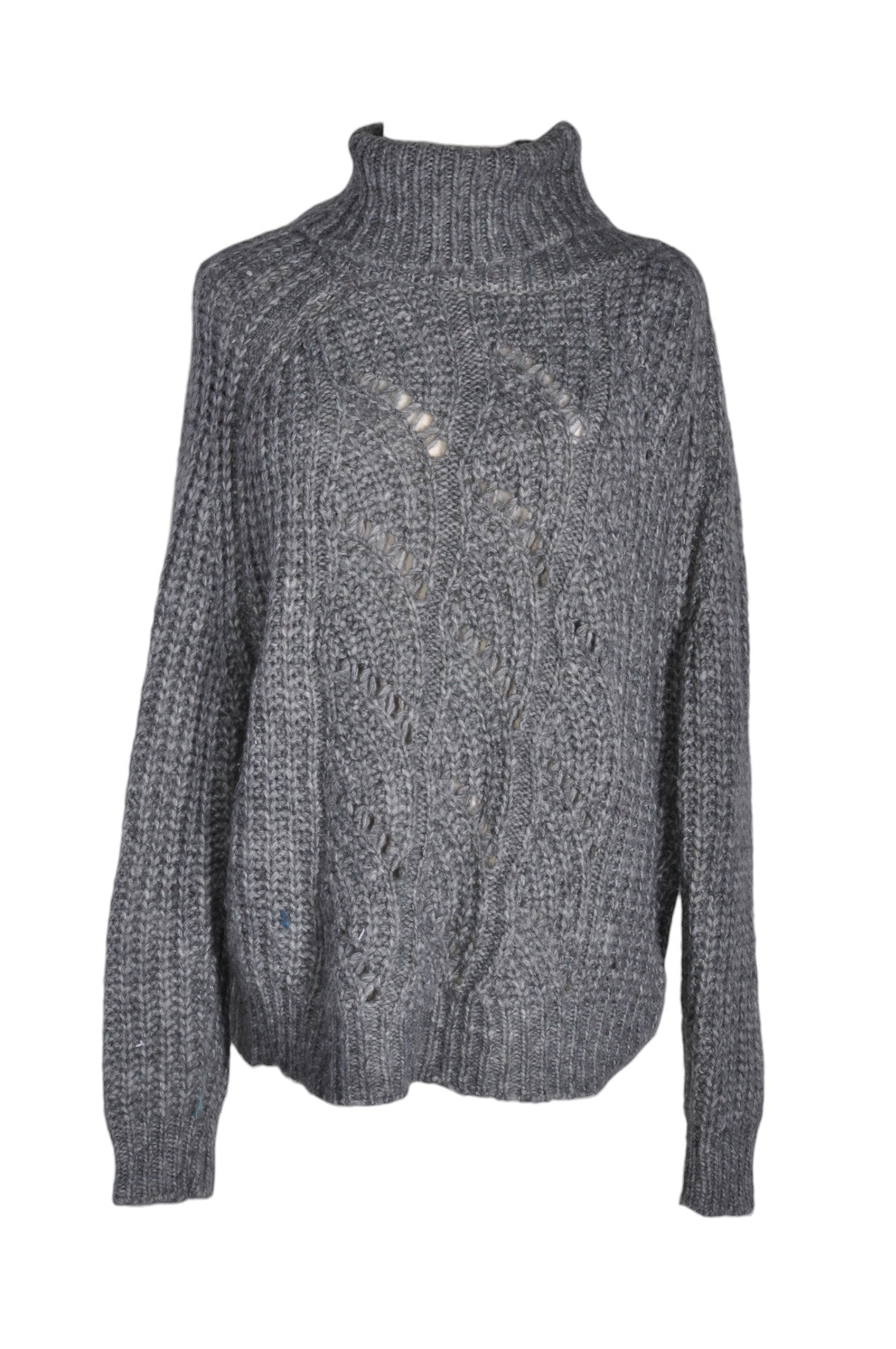 DYNAMITE Stylish Women's Gray Regular Fit Turtleneck Tops - Size M