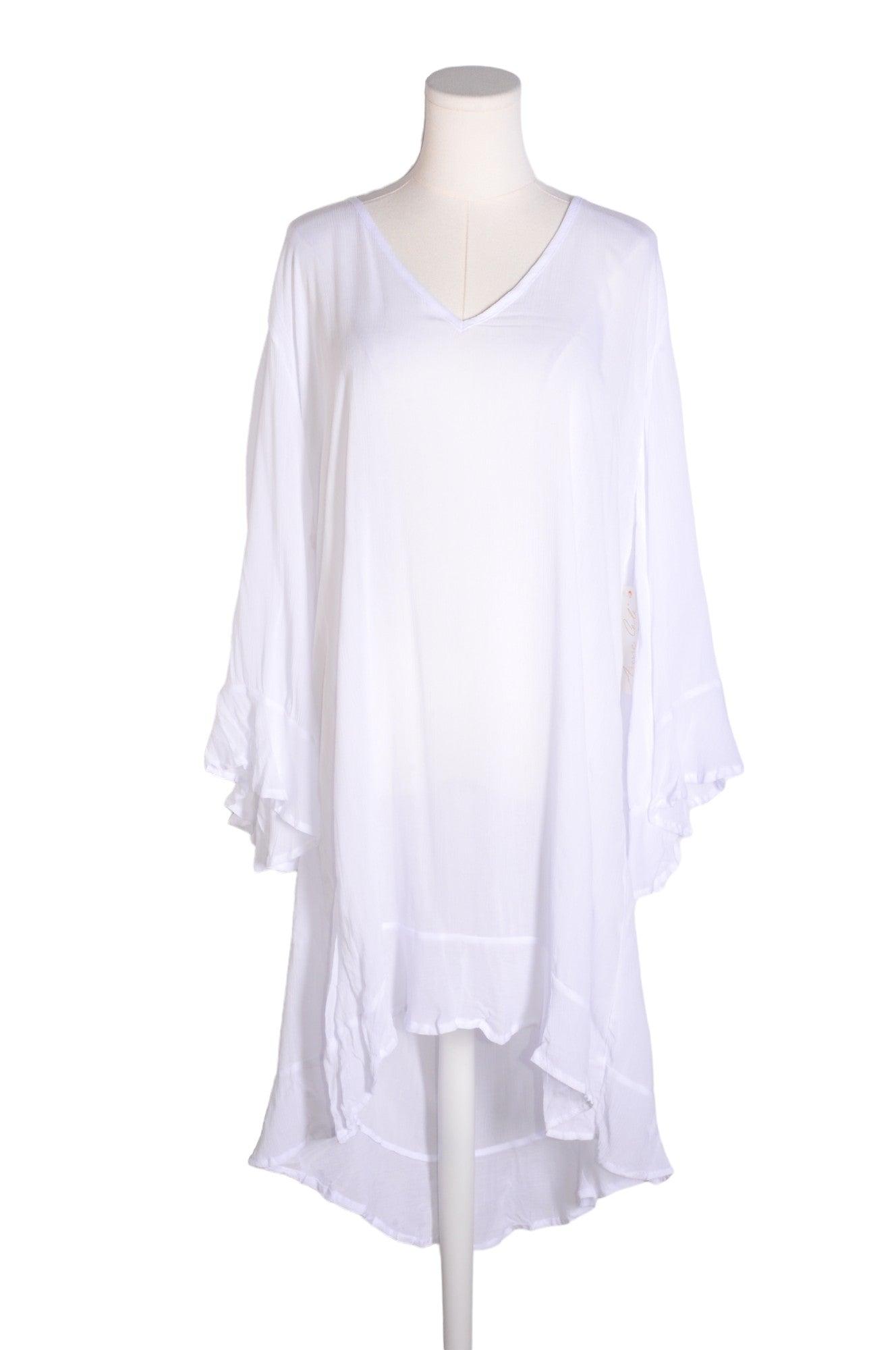 ANNE COLE Women's Stunning White Regular Fit High Low Dress - Size L
