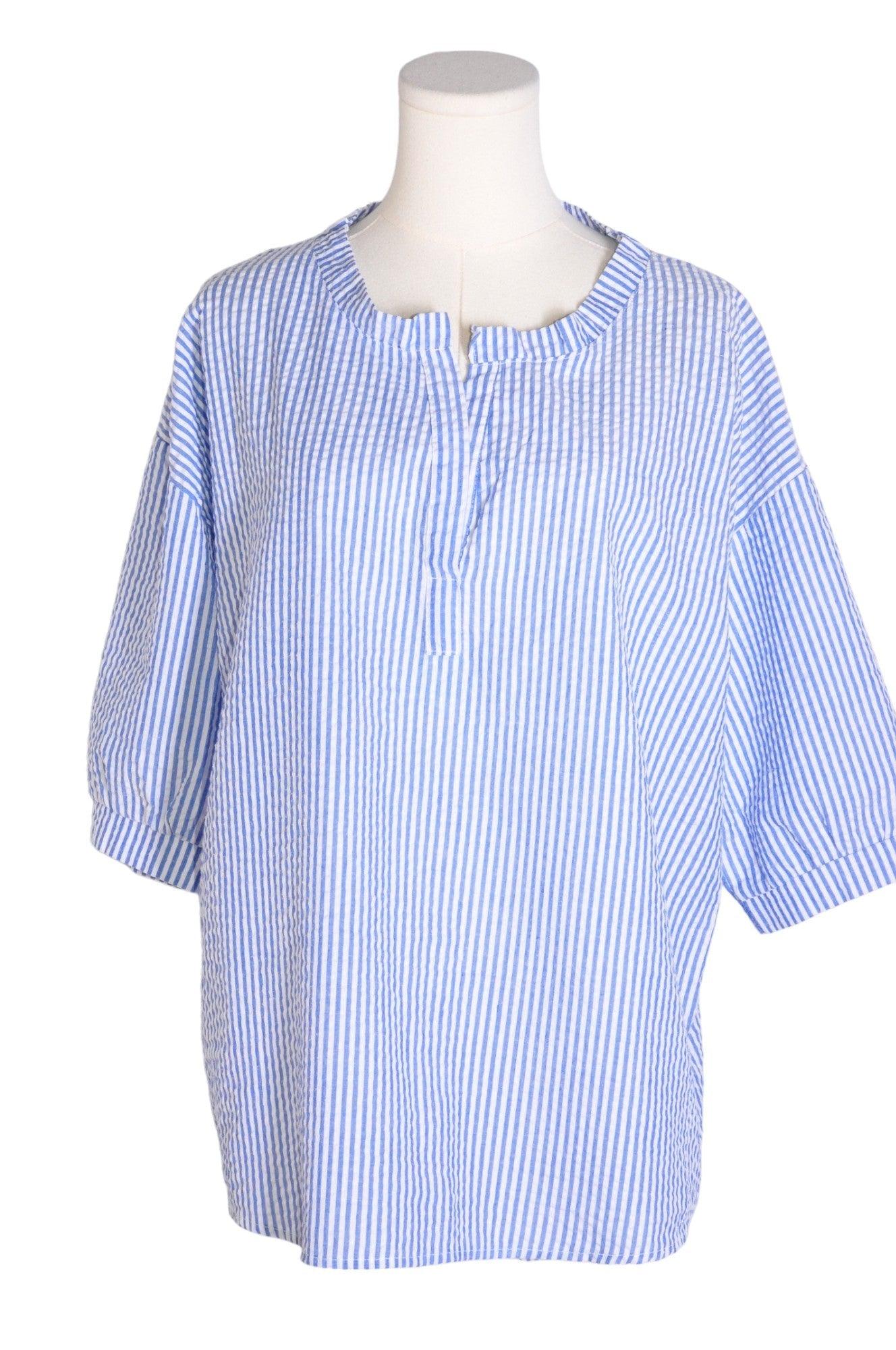 Stylish DARPHIN Blue Regular-Fit Women's Blouses - Size L