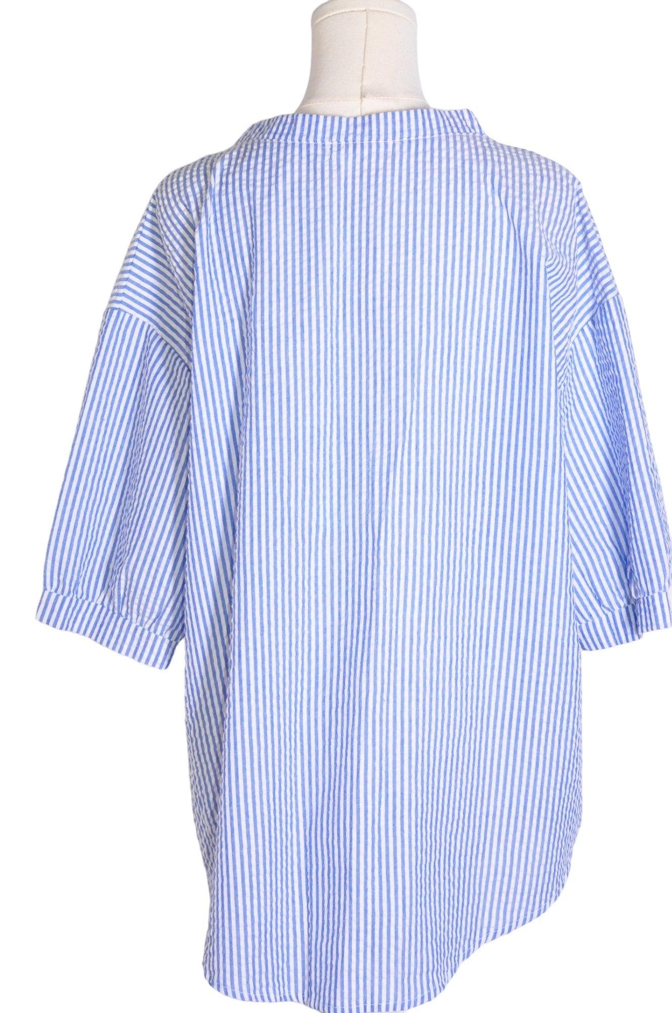 Stylish DARPHIN Blue Regular-Fit Women's Blouses - Size L