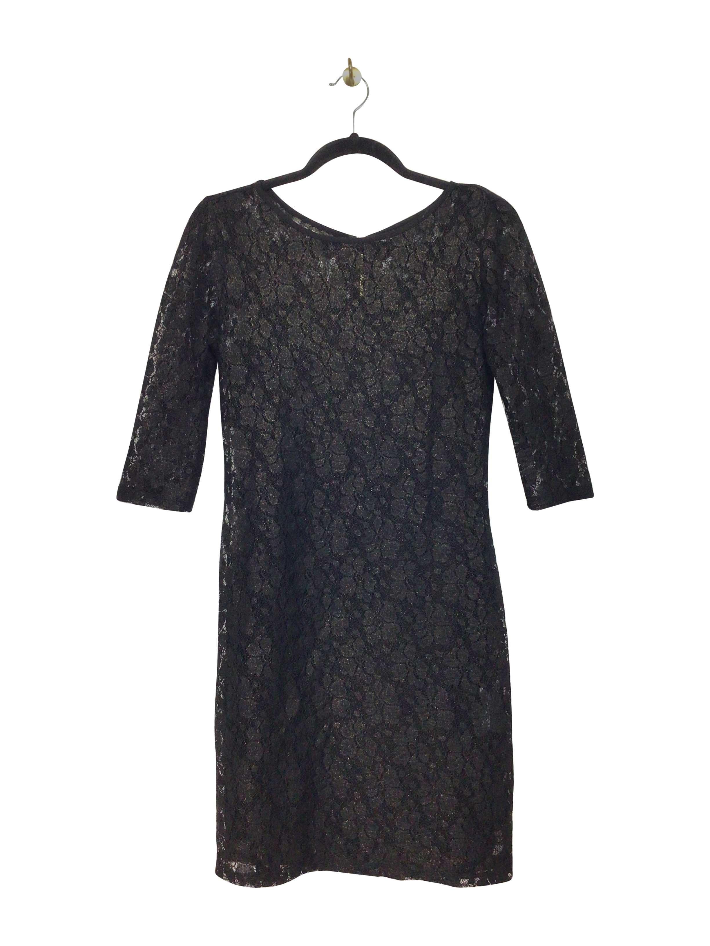 KENNETH COLE Stylish Regular Fit Black Midi Dress - Size S